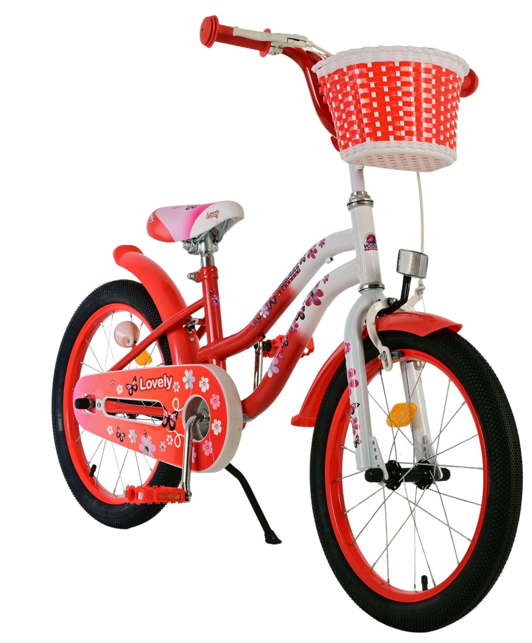 Volare Lovely Kinderfiets - Meisjes - 18 inch - Rood Wit 5 Volare Lovely Kinderfiets - Meisjes - 18 inch - Rood Wit - Afbeelding 5