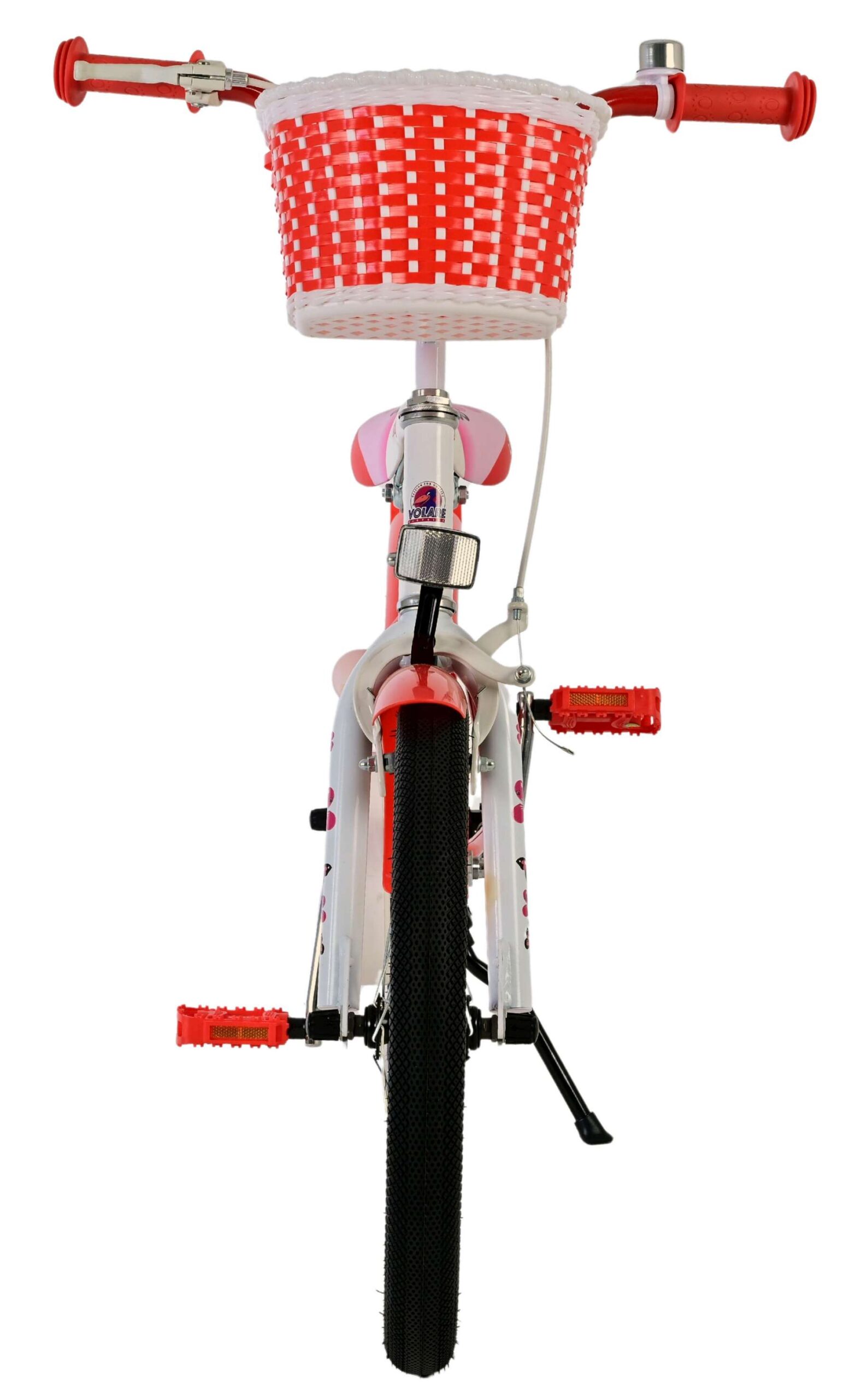 Volare Lovely Kinderfiets - Meisjes - 18 inch - Rood Wit 6 Volare Lovely Kinderfiets - Meisjes - 18 inch - Rood Wit - Afbeelding 6