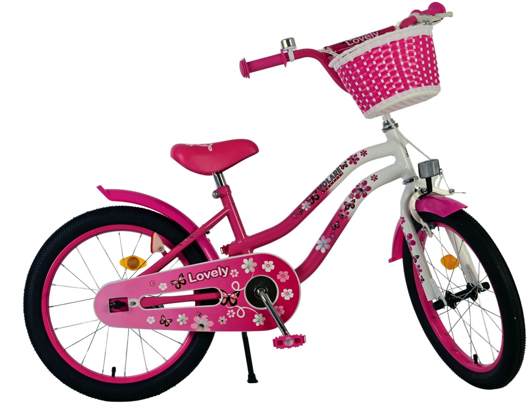 Volare Lovely Kinderfiets - Meisjes - 18 inch - Roze Wit 10 Volare Lovely Kinderfiets - Meisjes - 18 inch - Roze Wit - Afbeelding 10