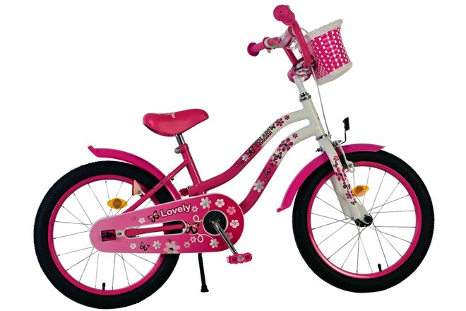 Volare Lovely Kinderfiets - Meisjes - 18 inch - Roze Wit 1 Volare Lovely Kinderfiets - Meisjes - 18 inch - Roze Wit