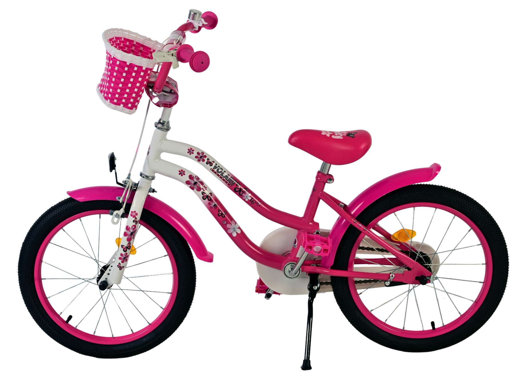 Volare Lovely Kinderfiets - Meisjes - 18 inch - Roze Wit 7 Volare Lovely Kinderfiets - Meisjes - 18 inch - Roze Wit - Afbeelding 7
