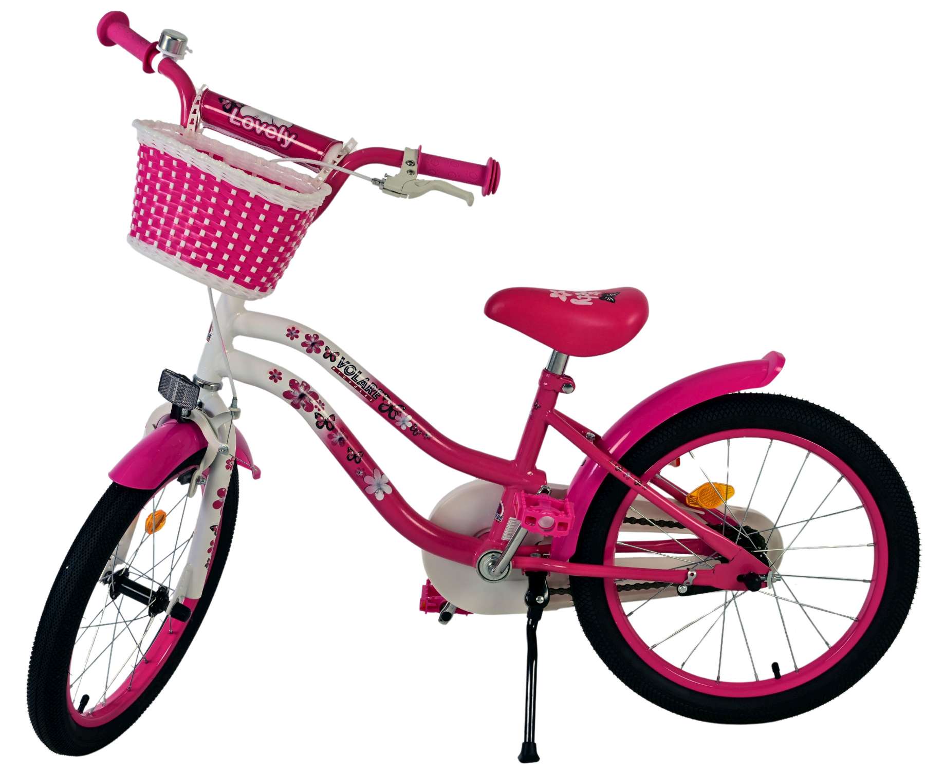 Volare Lovely Kinderfiets - Meisjes - 18 inch - Roze Wit 8 Volare Lovely Kinderfiets - Meisjes - 18 inch - Roze Wit - Afbeelding 8