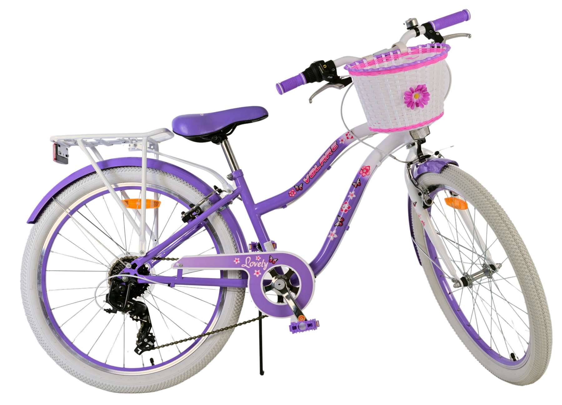 Volare Lovely Kinderfiets - Meisjes - 24 inch - Paars - 7 Versnellingen 2 Volare Lovely Kinderfiets - Meisjes - 24 inch - Paars - 7 Versnellingen - Afbeelding 2