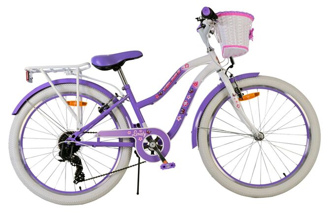 Volare Lovely Kinderfiets - Meisjes - 24 inch - Paars - 7 Versnellingen 1 Volare Lovely Kinderfiets - Meisjes - 24 inch - Paars - 7 Versnellingen