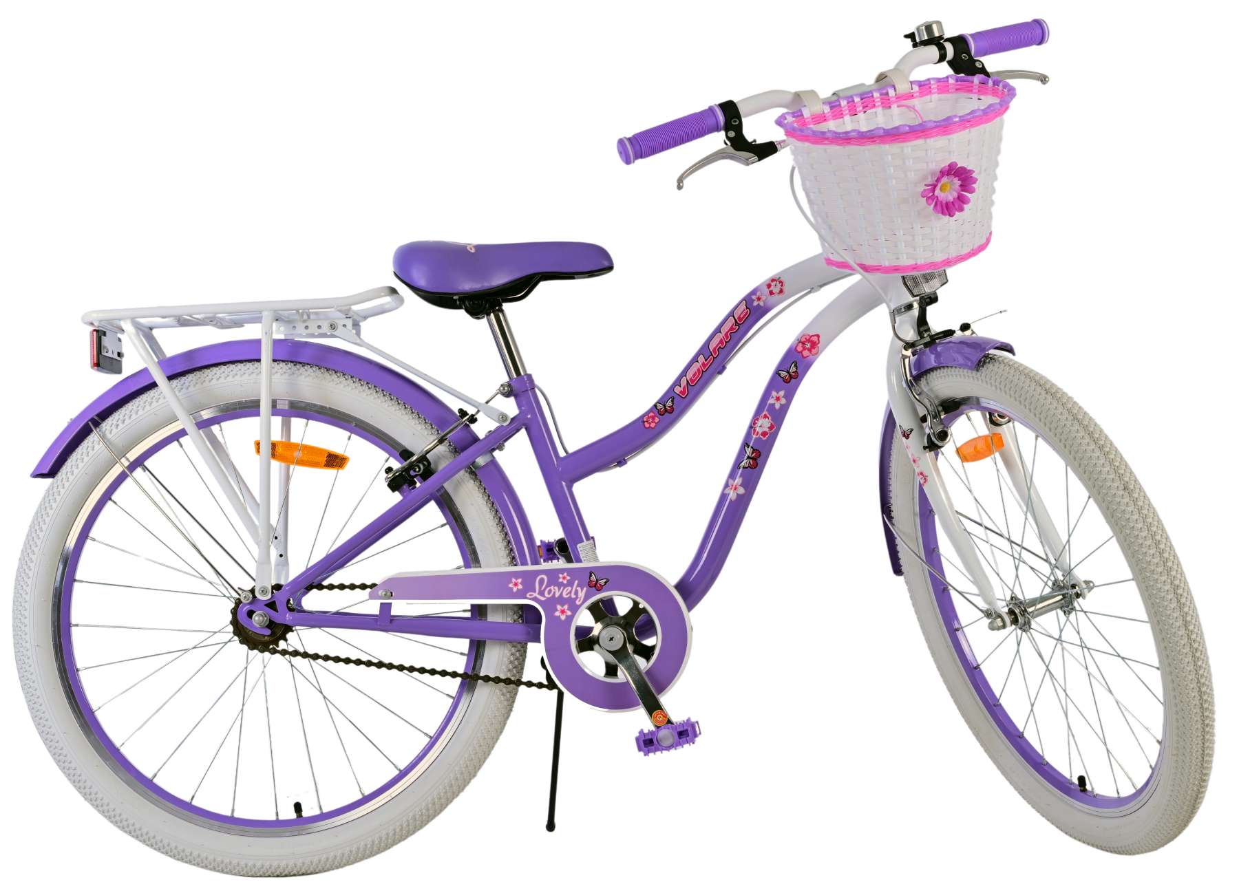 Volare Lovely Kinderfiets - Meisjes - 24 inch - Paars - Twee handremmen 2 Volare Lovely Kinderfiets - Meisjes - 24 inch - Paars - Twee handremmen - Afbeelding 2