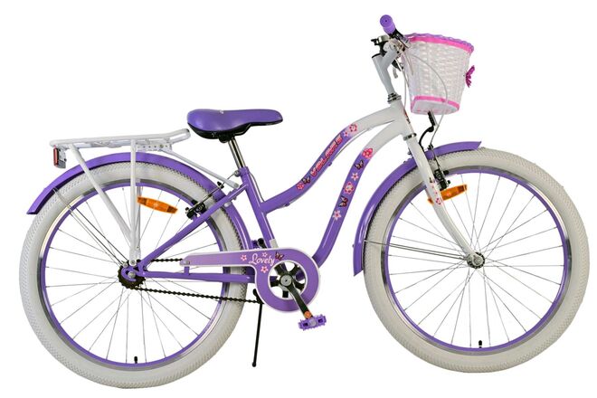 Volare Lovely Kinderfiets - Meisjes - 24 inch - Paars - Twee handremmen 1 Volare Lovely Kinderfiets - Meisjes - 24 inch - Paars - Twee handremmen