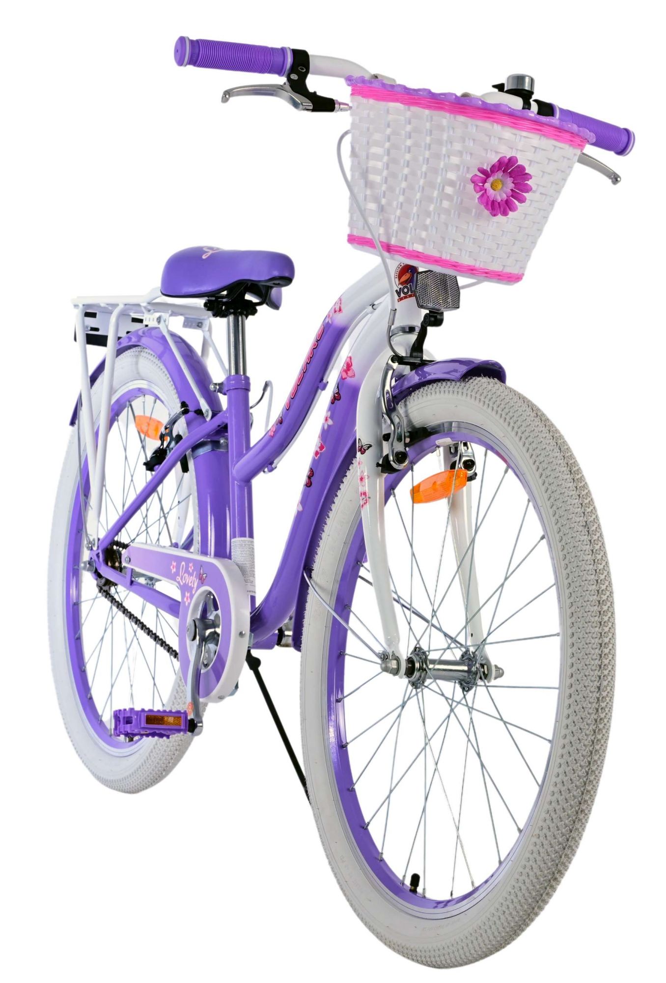 Volare Lovely Kinderfiets - Meisjes - 24 inch - Paars - Twee handremmen 7 Volare Lovely Kinderfiets - Meisjes - 24 inch - Paars - Twee handremmen - Afbeelding 7