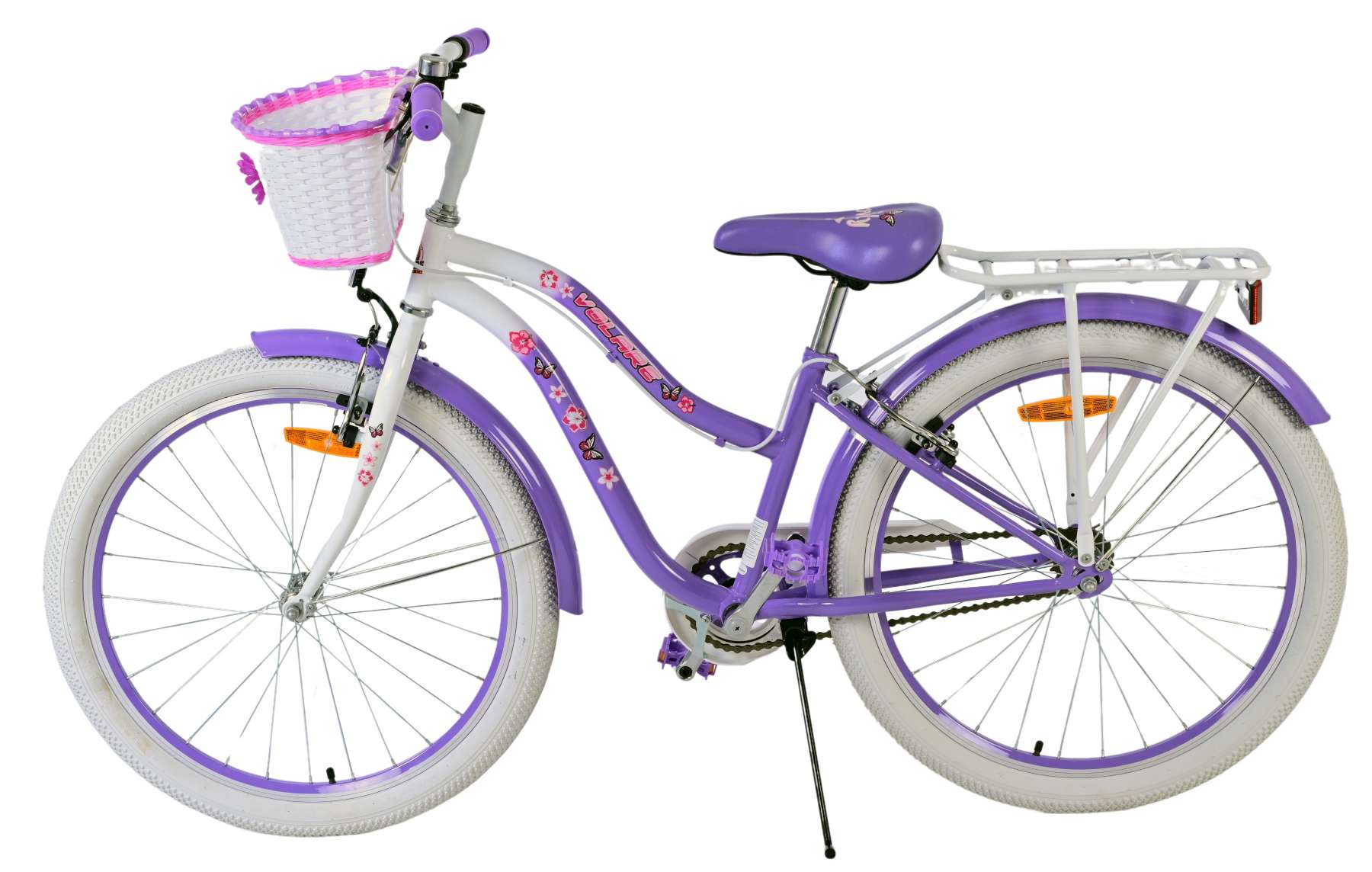 Volare Lovely Kinderfiets - Meisjes - 24 inch - Paars - Twee handremmen 5 Volare Lovely Kinderfiets - Meisjes - 24 inch - Paars - Twee handremmen - Afbeelding 5