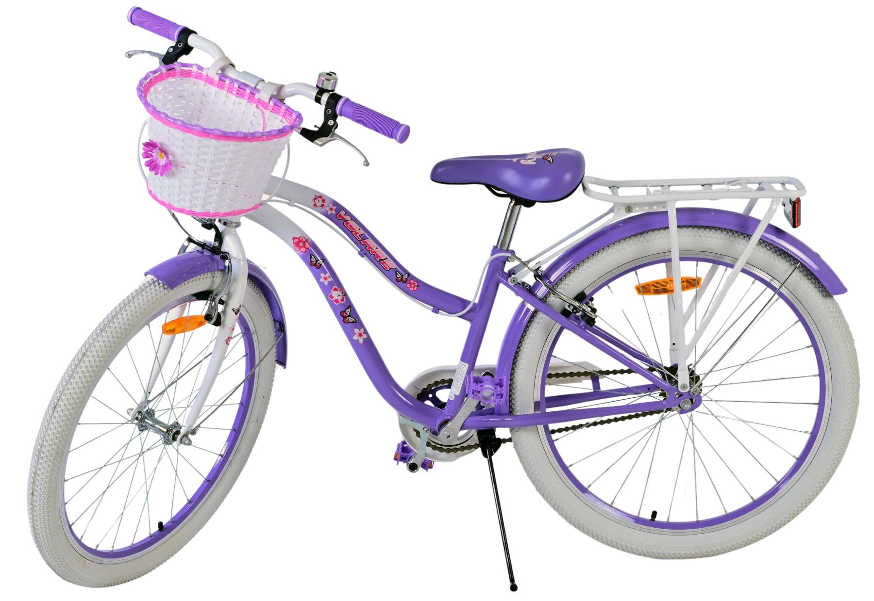 Volare Lovely Kinderfiets - Meisjes - 24 inch - Paars - Twee handremmen 4 Volare Lovely Kinderfiets - Meisjes - 24 inch - Paars - Twee handremmen - Afbeelding 4