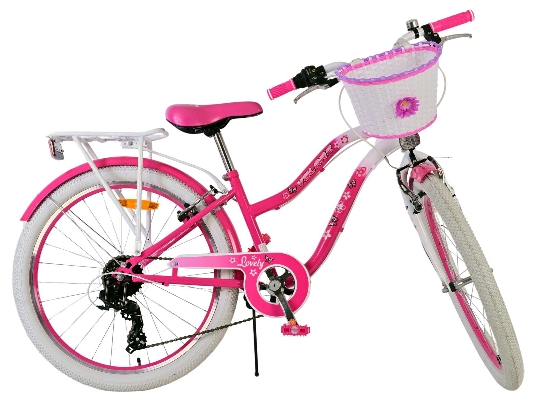 Volare Lovely Kinderfiets - Meisjes - 24 inch - Roze - 7 Versnellingen 2 Volare Lovely Kinderfiets - Meisjes - 24 inch - Roze - 7 Versnellingen - Afbeelding 2