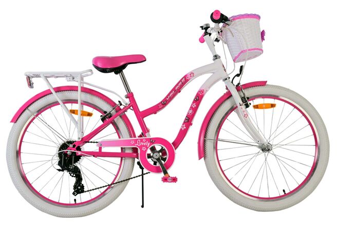 Volare Lovely Kinderfiets - Meisjes - 24 inch - Roze - 7 Versnellingen 1 Volare Lovely Kinderfiets - Meisjes - 24 inch - Roze - 7 Versnellingen