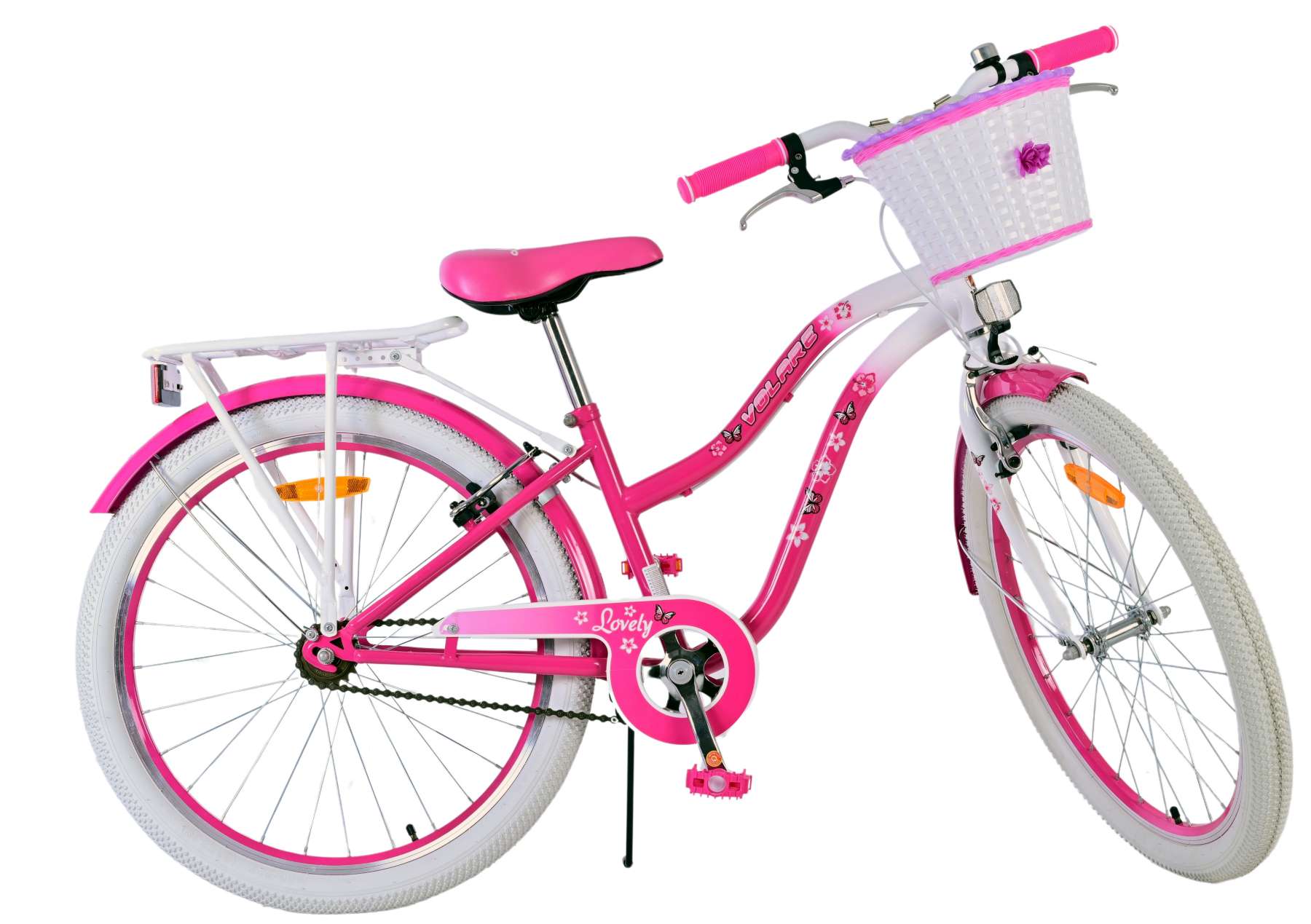 Volare Lovely Kinderfiets - Meisjes - 24 inch - Roze - Twee handremmen 2 Volare Lovely Kinderfiets - Meisjes - 24 inch - Roze - Twee handremmen - Afbeelding 2
