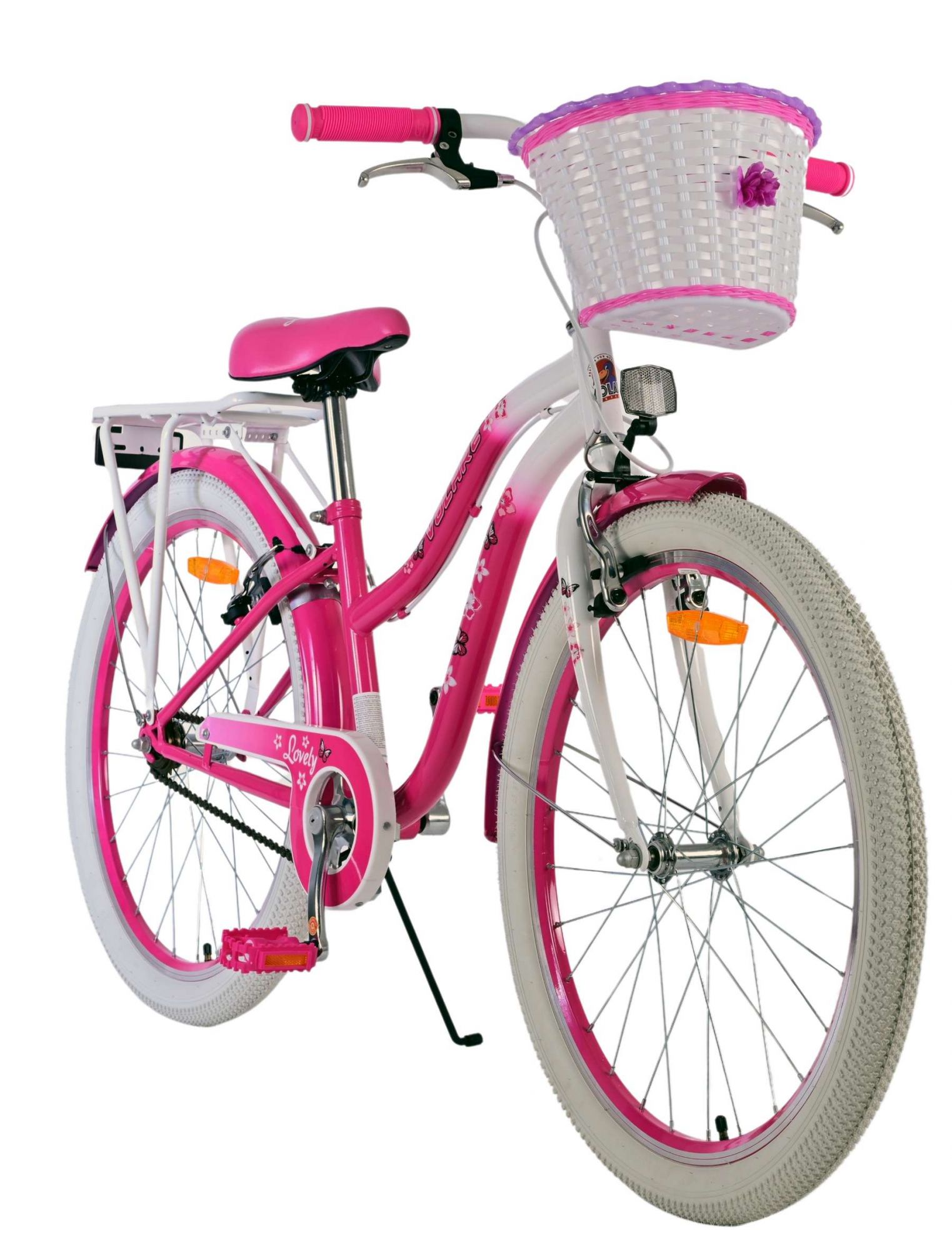 Volare Lovely Kinderfiets - Meisjes - 24 inch - Roze - Twee handremmen 6 Volare Lovely Kinderfiets - Meisjes - 24 inch - Roze - Twee handremmen - Afbeelding 6
