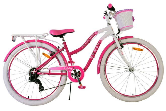 Volare Lovely Kinderfiets - Meisjes - 26 inch - Roze - 7 speed 1 Volare Lovely Kinderfiets - Meisjes - 26 inch - Roze - 7 speed
