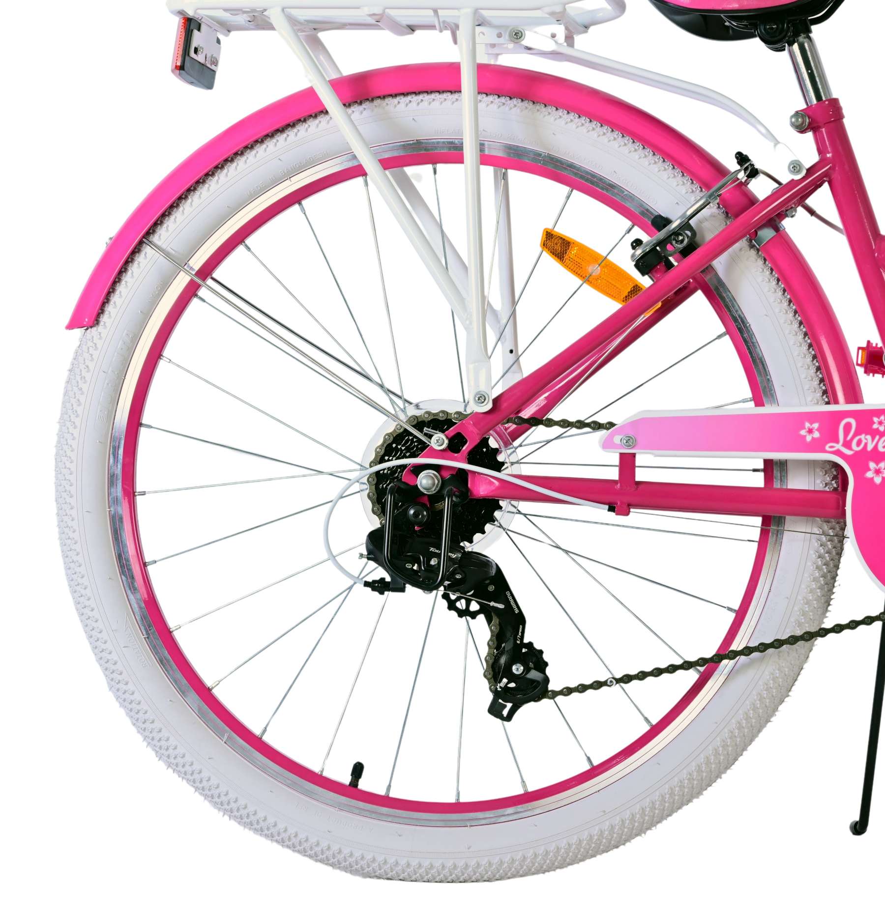 Volare Lovely Kinderfiets - Meisjes - 26 inch - Roze - 7 speed 11 Volare Lovely Kinderfiets - Meisjes - 26 inch - Roze - 7 speed - Afbeelding 11