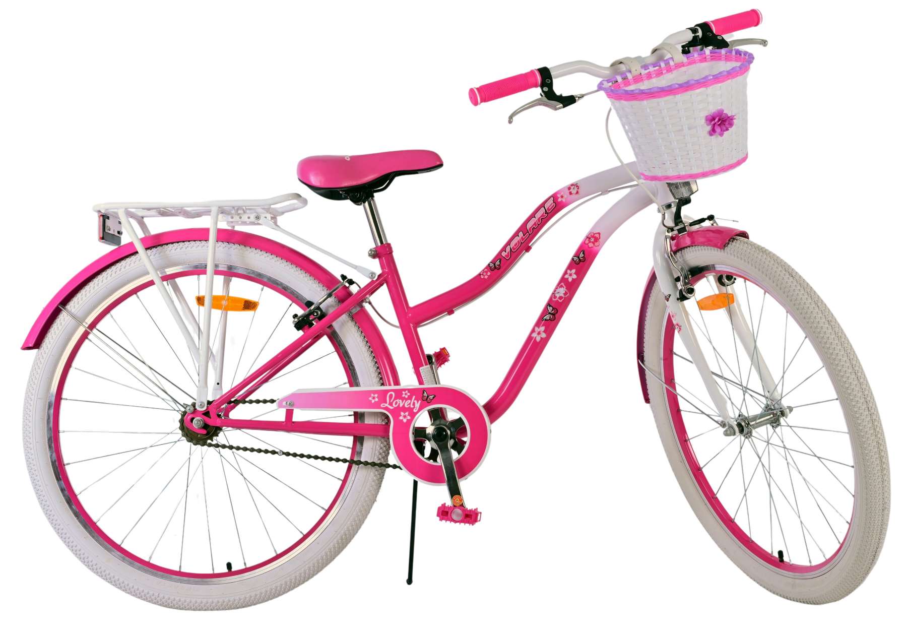 Volare Lovely Kinderfiets - Meisjes - 26 inch - Roze - Twee handremmen 10 Volare Lovely Kinderfiets - Meisjes - 26 inch - Roze - Twee handremmen - Afbeelding 10