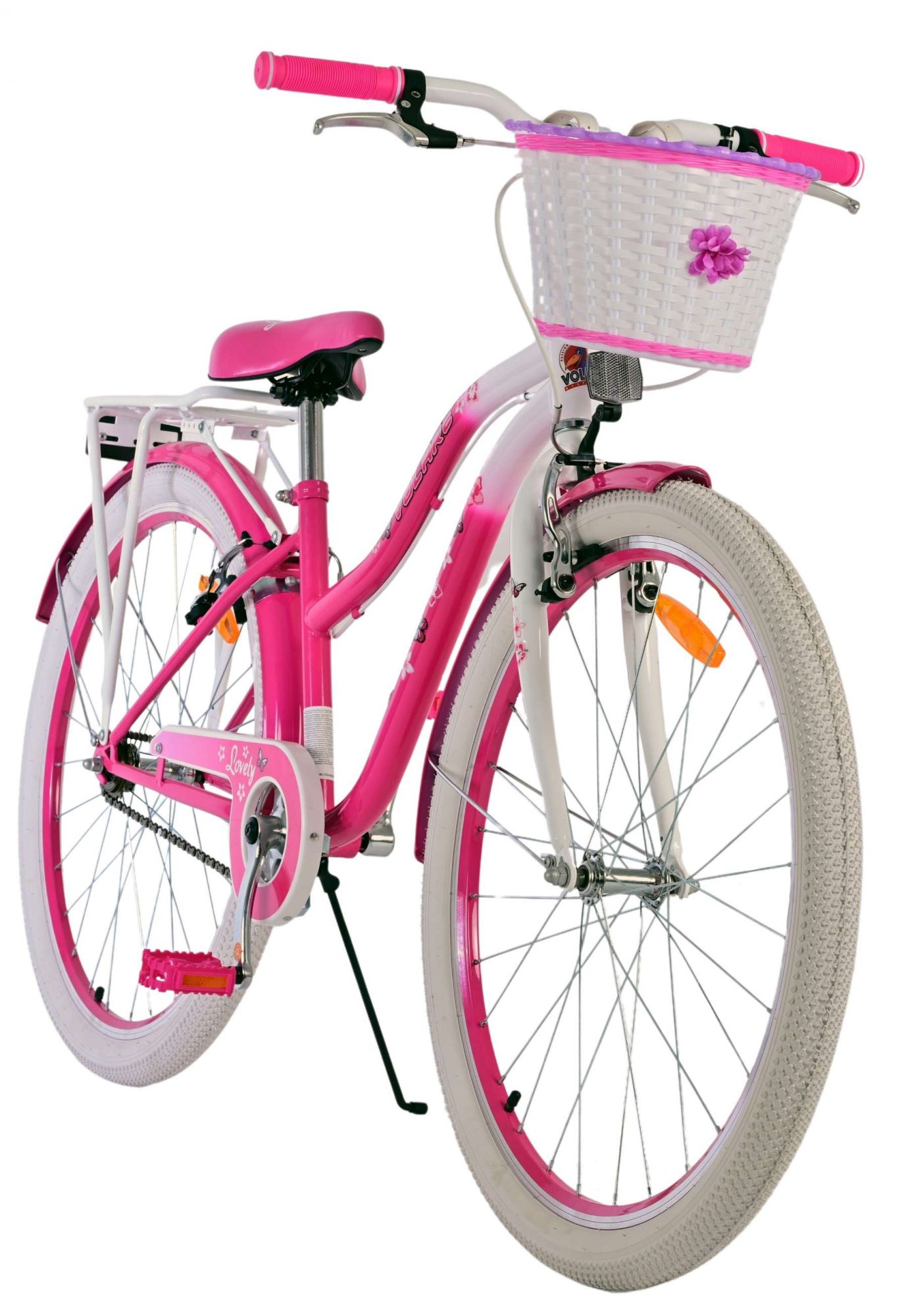 Volare Lovely Kinderfiets - Meisjes - 26 inch - Roze - Twee handremmen 5 Volare Lovely Kinderfiets - Meisjes - 26 inch - Roze - Twee handremmen - Afbeelding 5