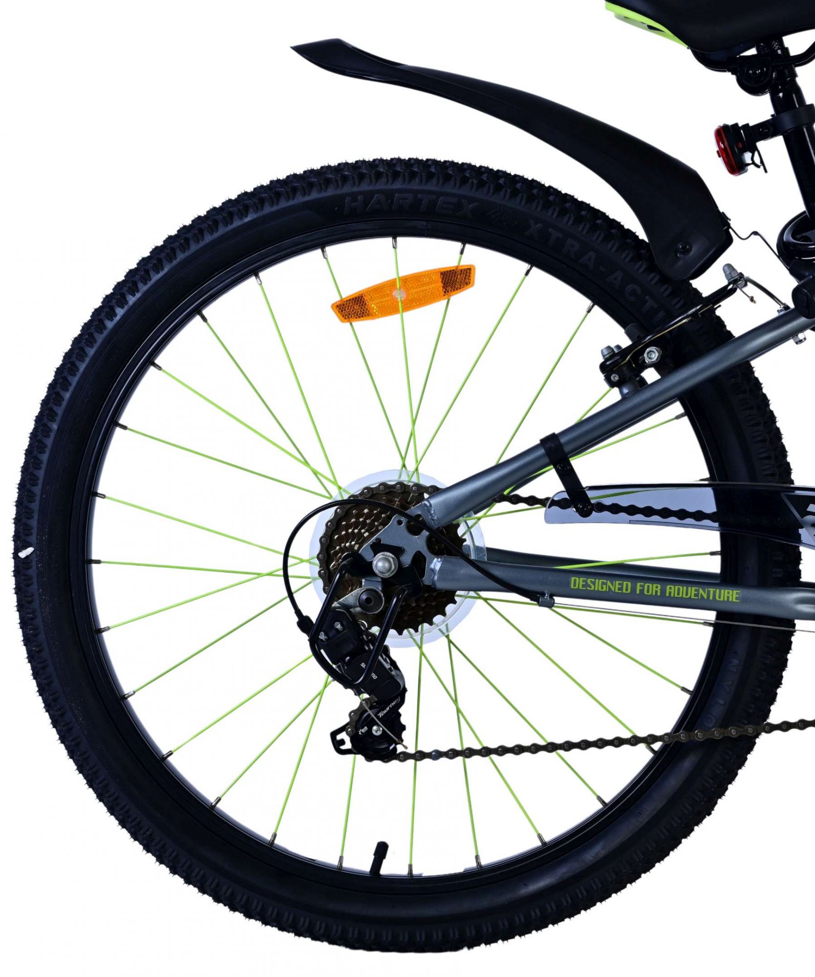 Volare Rocky Kinderfiets - 24 inch - Groen - 7 speed 3 Volare Rocky Kinderfiets - 24 inch - Groen - 7 speed - Afbeelding 3