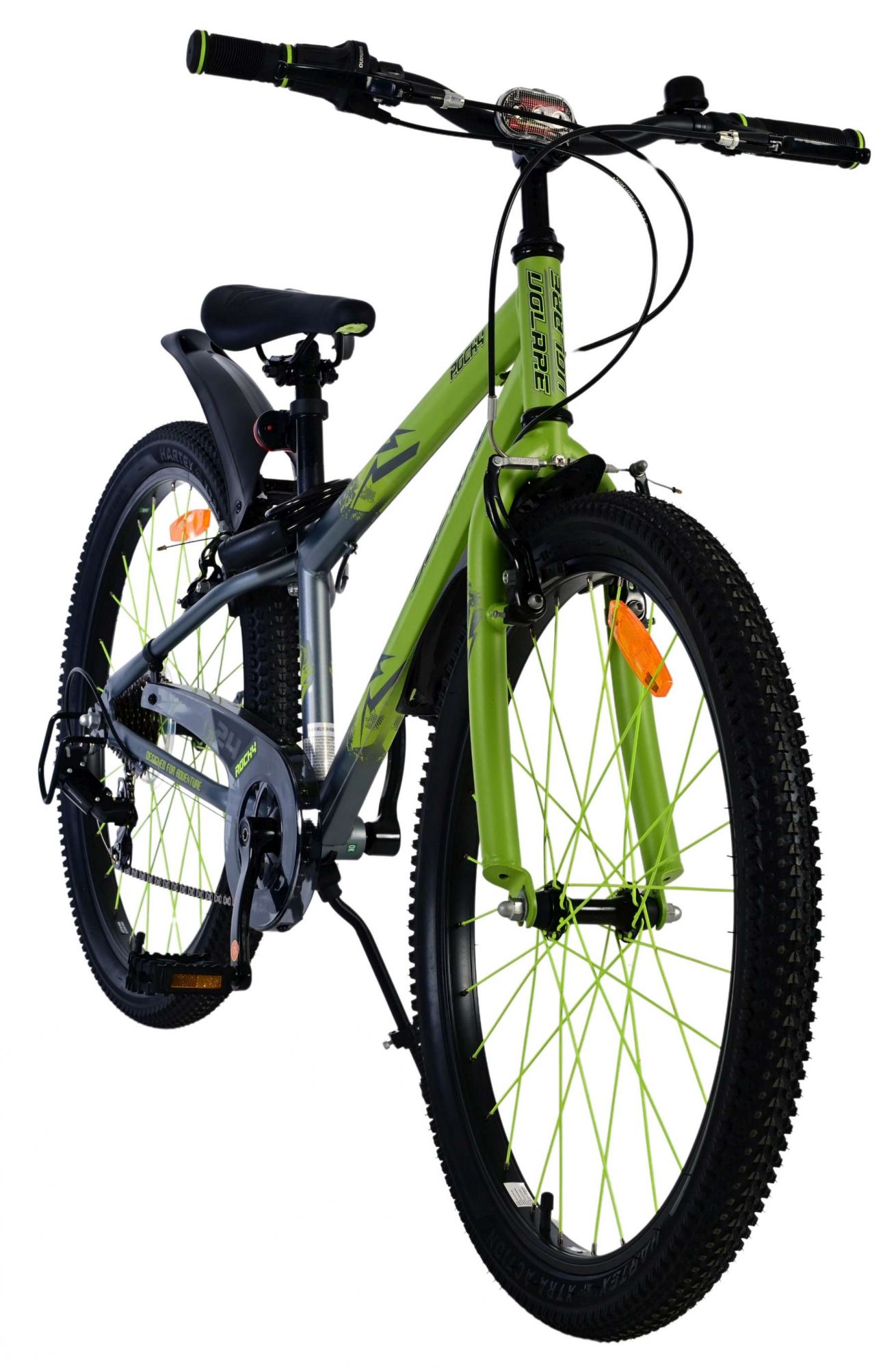Volare Rocky Kinderfiets - 24 inch - Groen - 7 speed 7 Volare Rocky Kinderfiets - 24 inch - Groen - 7 speed - Afbeelding 7