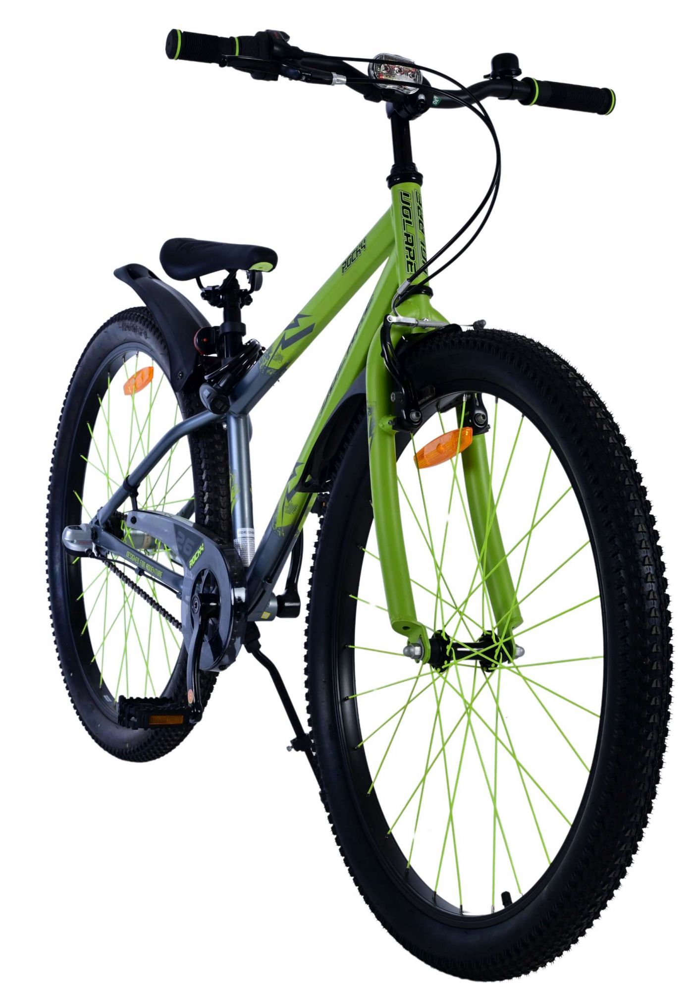 Volare Rocky Kinderfiets - 26 inch - Groen - Shimano 3 versnellingen 6 Volare Rocky Kinderfiets - 26 inch - Groen - Shimano 3 versnellingen - Afbeelding 6