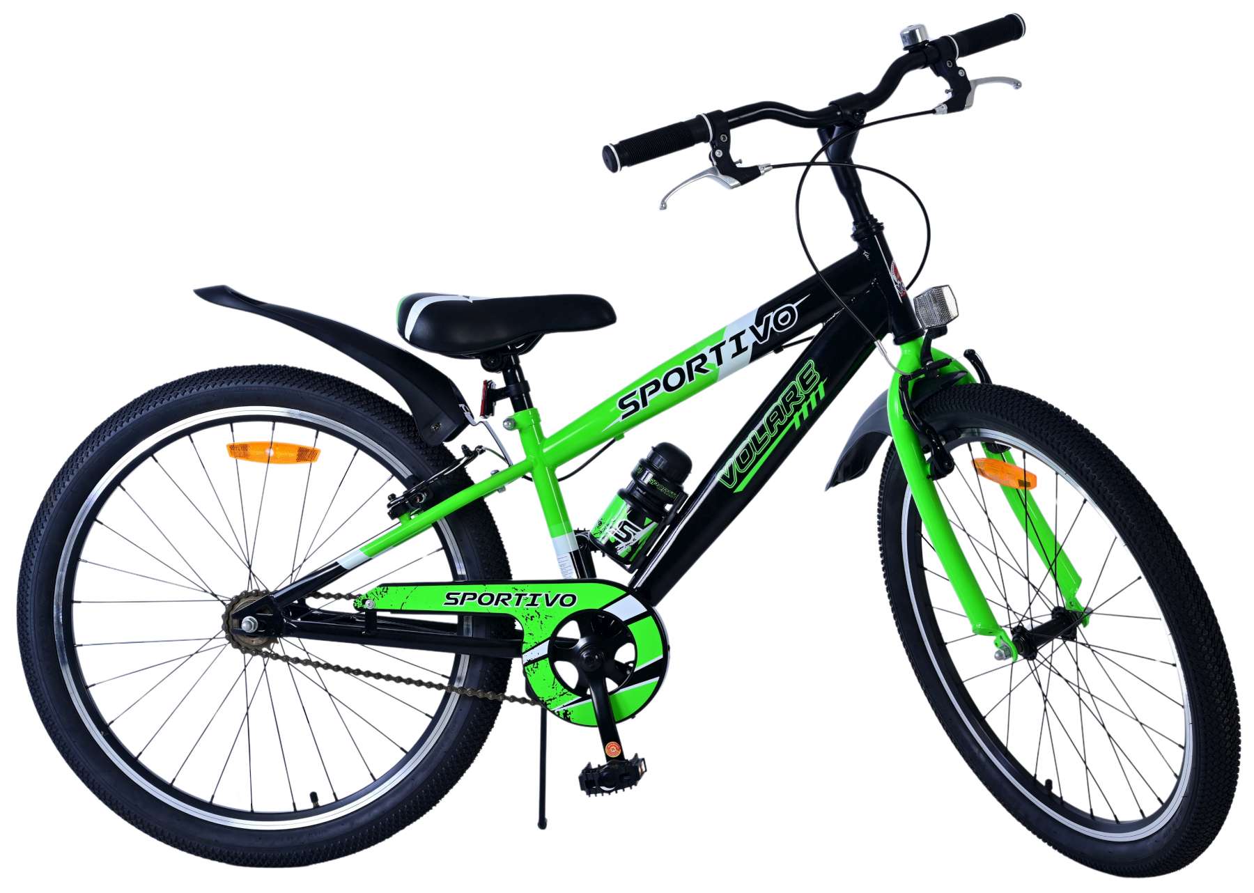 Volare Sportivo Kinderfiets - Jongens - 24 inch - Zwart Groen - Twee Handremmen 10 Volare Sportivo Kinderfiets - Jongens - 24 inch - Zwart Groen - Twee Handremmen - Afbeelding 10