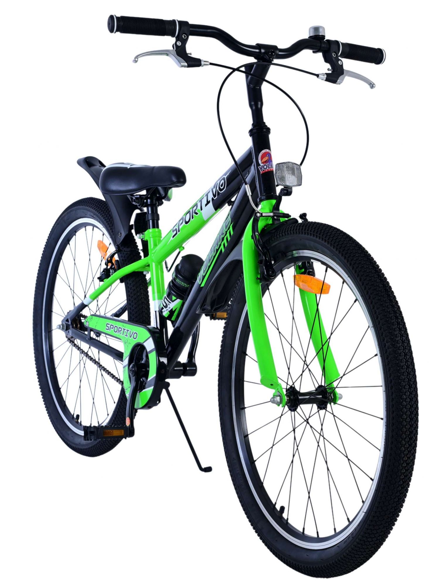 Volare Sportivo Kinderfiets - Jongens - 24 inch - Zwart Groen - Twee Handremmen 5 Volare Sportivo Kinderfiets - Jongens - 24 inch - Zwart Groen - Twee Handremmen - Afbeelding 5