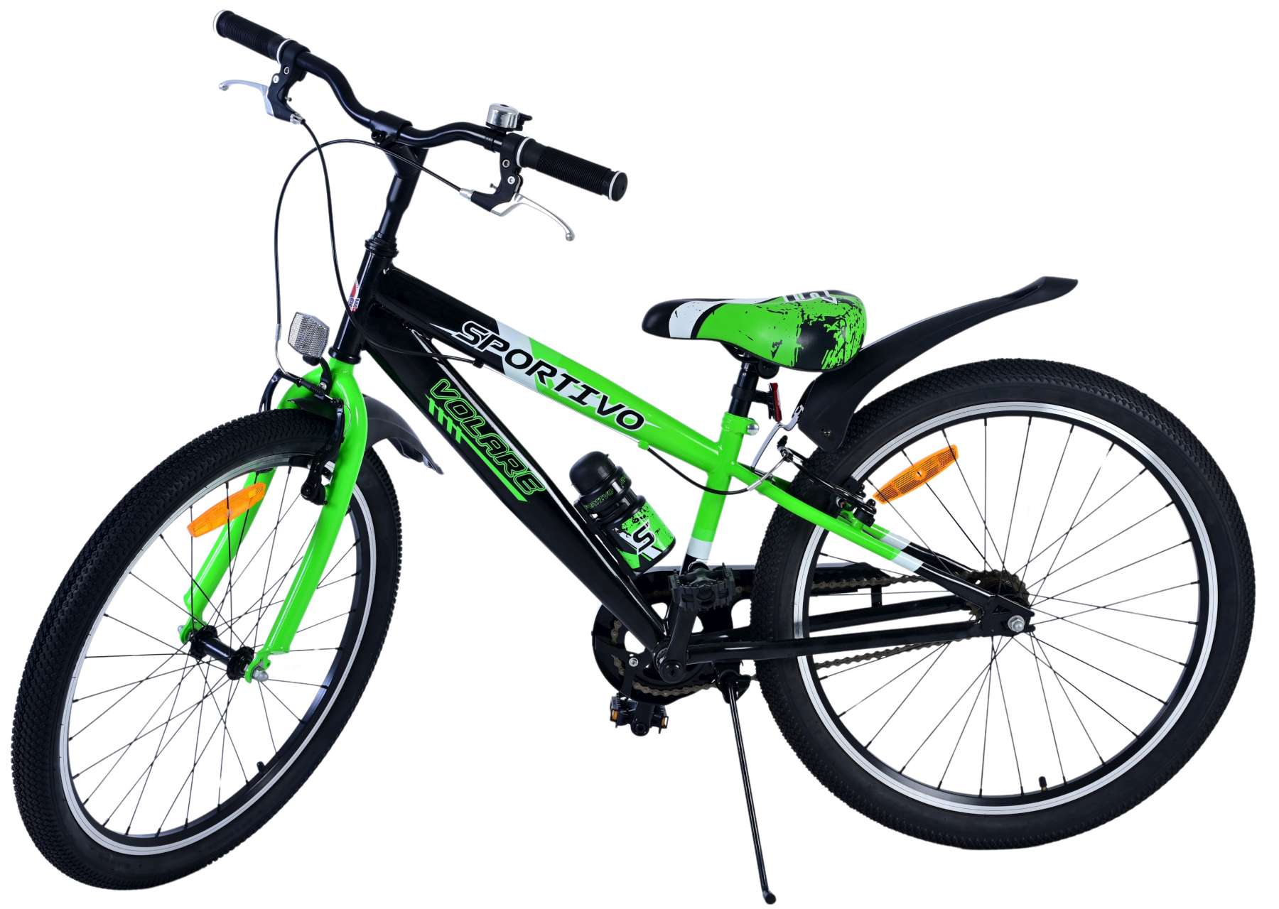 Volare Sportivo Kinderfiets - Jongens - 24 inch - Zwart Groen - Twee Handremmen 8 Volare Sportivo Kinderfiets - Jongens - 24 inch - Zwart Groen - Twee Handremmen - Afbeelding 8