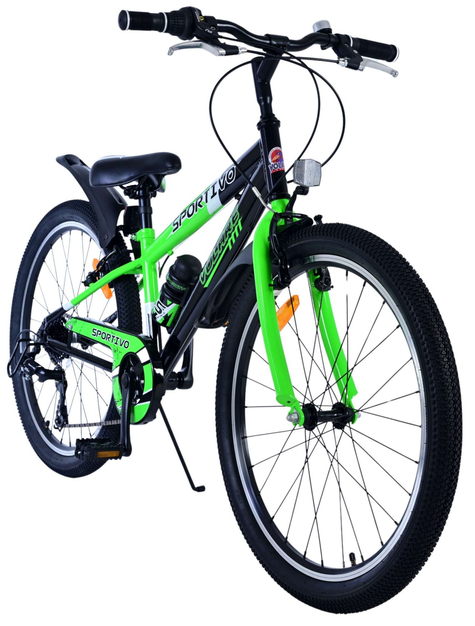 Volare Sportivo Kinderfiets - Jongens - 24 inch - 7 Speed - Zwart Groen 6 Volare Sportivo Kinderfiets - Jongens - 24 inch - 7 Speed - Zwart Groen - Afbeelding 6