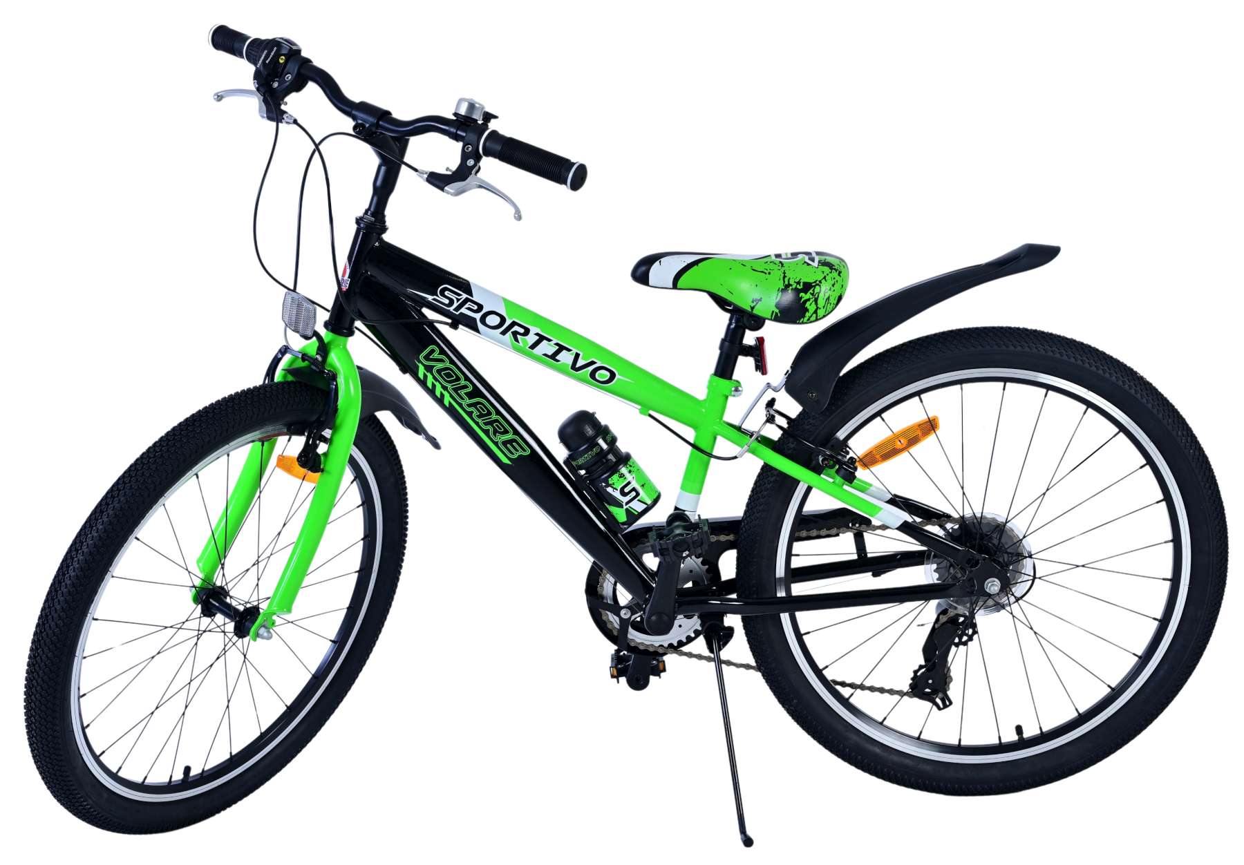 Volare Sportivo Kinderfiets - Jongens - 24 inch - 7 Speed - Zwart Groen 9 Volare Sportivo Kinderfiets - Jongens - 24 inch - 7 Speed - Zwart Groen - Afbeelding 9