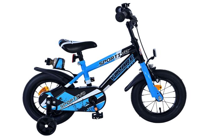 Volare Sportivo Kinderfiets - Jongens - 12 inch - Blauw Zwart 1 Volare Sportivo Kinderfiets - Jongens - 12 inch - Blauw Zwart