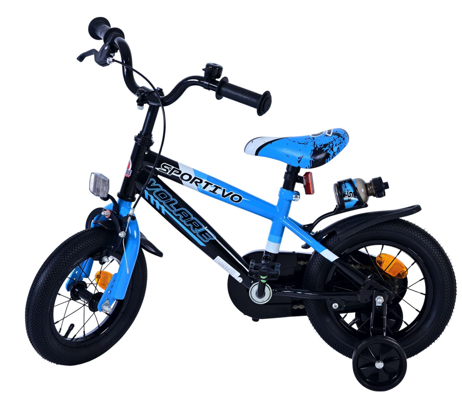 Volare Sportivo Kinderfiets - Jongens - 12 inch - Blauw Zwart 8 Volare Sportivo Kinderfiets - Jongens - 12 inch - Blauw Zwart - Afbeelding 8