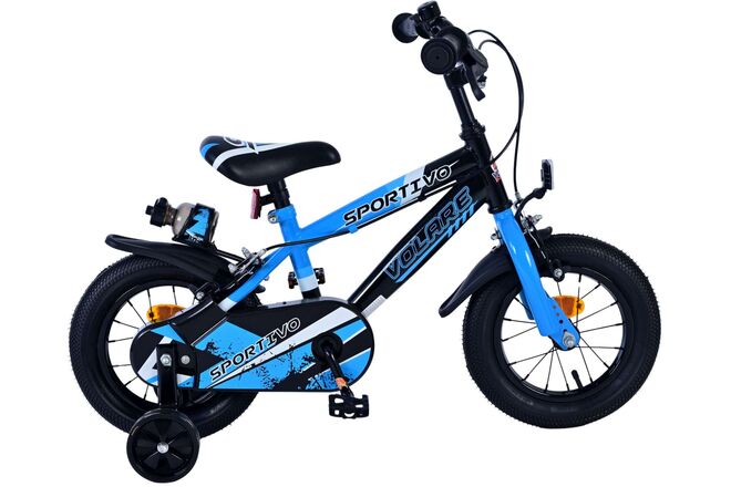 Volare Sportivo Kinderfiets - Jongens - 12 inch - Blauw Zwart - Twee Handremmen 1 Volare Sportivo Kinderfiets - Jongens - 12 inch - Blauw Zwart - Twee Handremmen