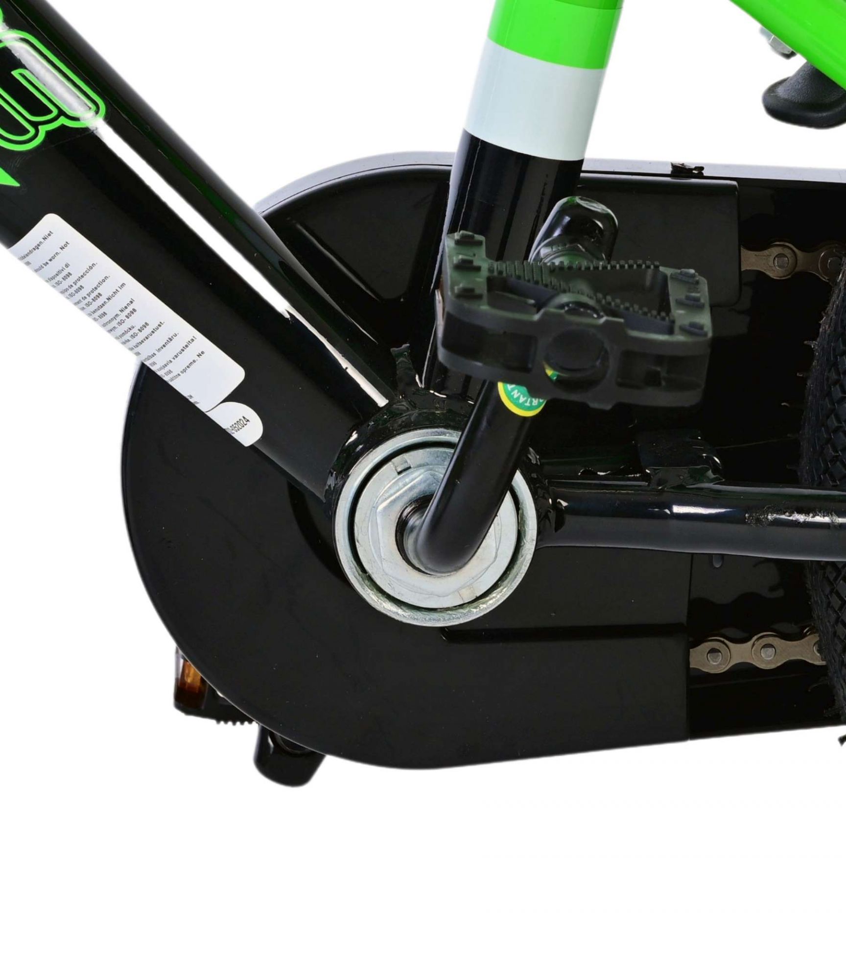 Volare Sportivo Kinderfiets - Jongens - 12 inch - Groen Zwart 8 Volare Sportivo Kinderfiets - Jongens - 12 inch - Groen Zwart - Afbeelding 8