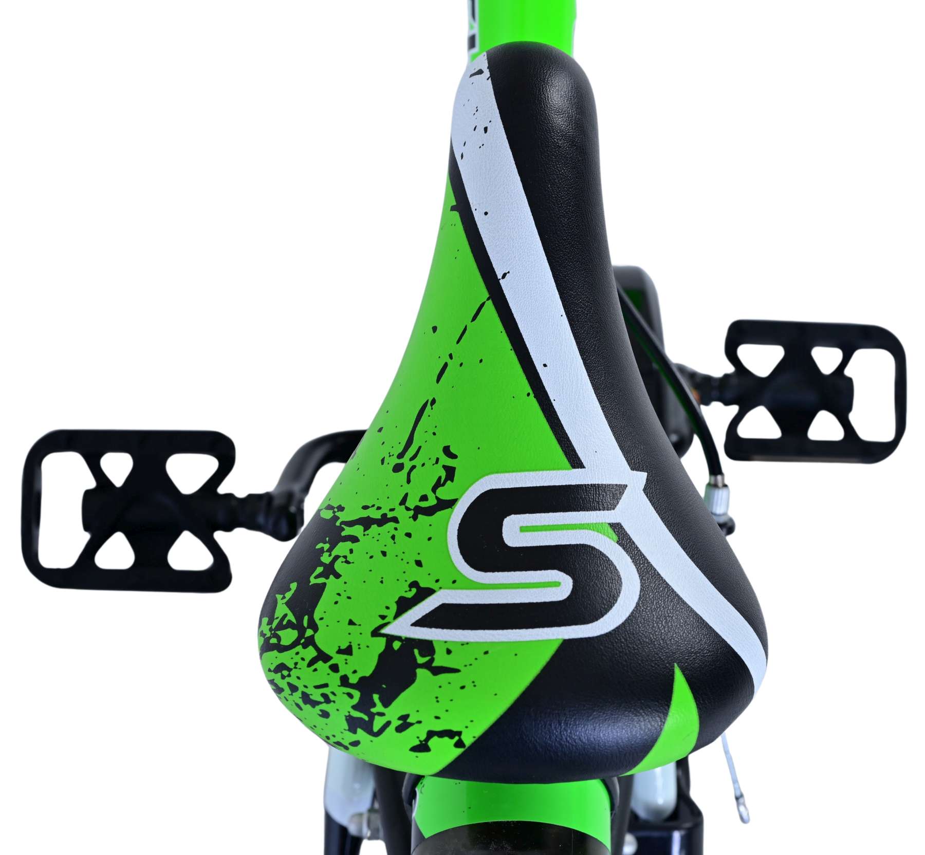 Volare Sportivo Kinderfiets - Jongens - 14 inch - Groen Zwart - Twee Handremmen 4 Volare Sportivo Kinderfiets - Jongens - 14 inch - Groen Zwart - Twee Handremmen - Afbeelding 4