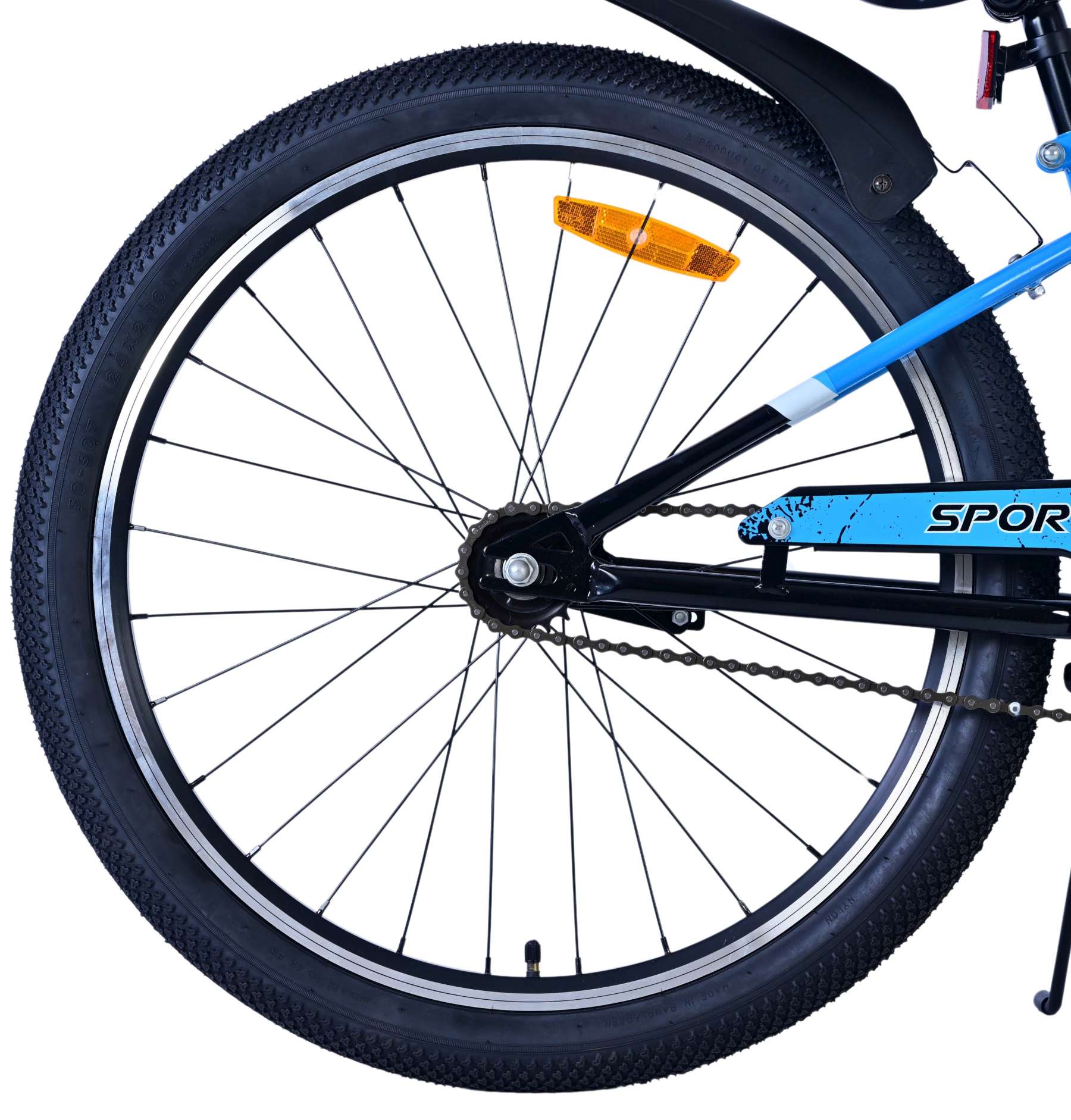 Volare Sportivo Kinderfiets - Jongens - 24 inch - Zwart Blauw 2 Volare Sportivo Kinderfiets - Jongens - 24 inch - Zwart Blauw - Afbeelding 2