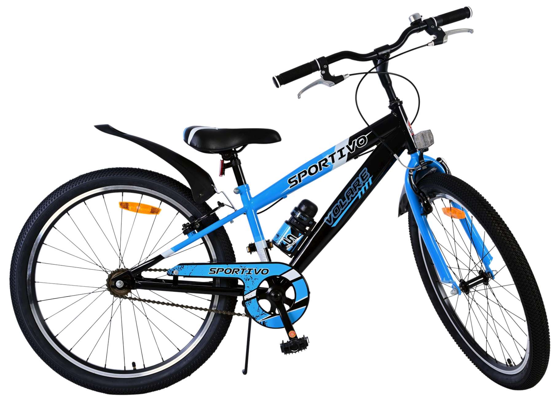 Volare Sportivo Kinderfiets - Jongens - 24 inch - Zwart Blauw - Twee Handremmen 10 Volare Sportivo Kinderfiets - Jongens - 24 inch - Zwart Blauw - Twee Handremmen - Afbeelding 10