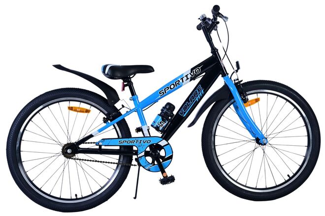 Volare Sportivo Kinderfiets - Jongens - 24 inch - Zwart Blauw - Twee Handremmen 1 Volare Sportivo Kinderfiets - Jongens - 24 inch - Zwart Blauw - Twee Handremmen