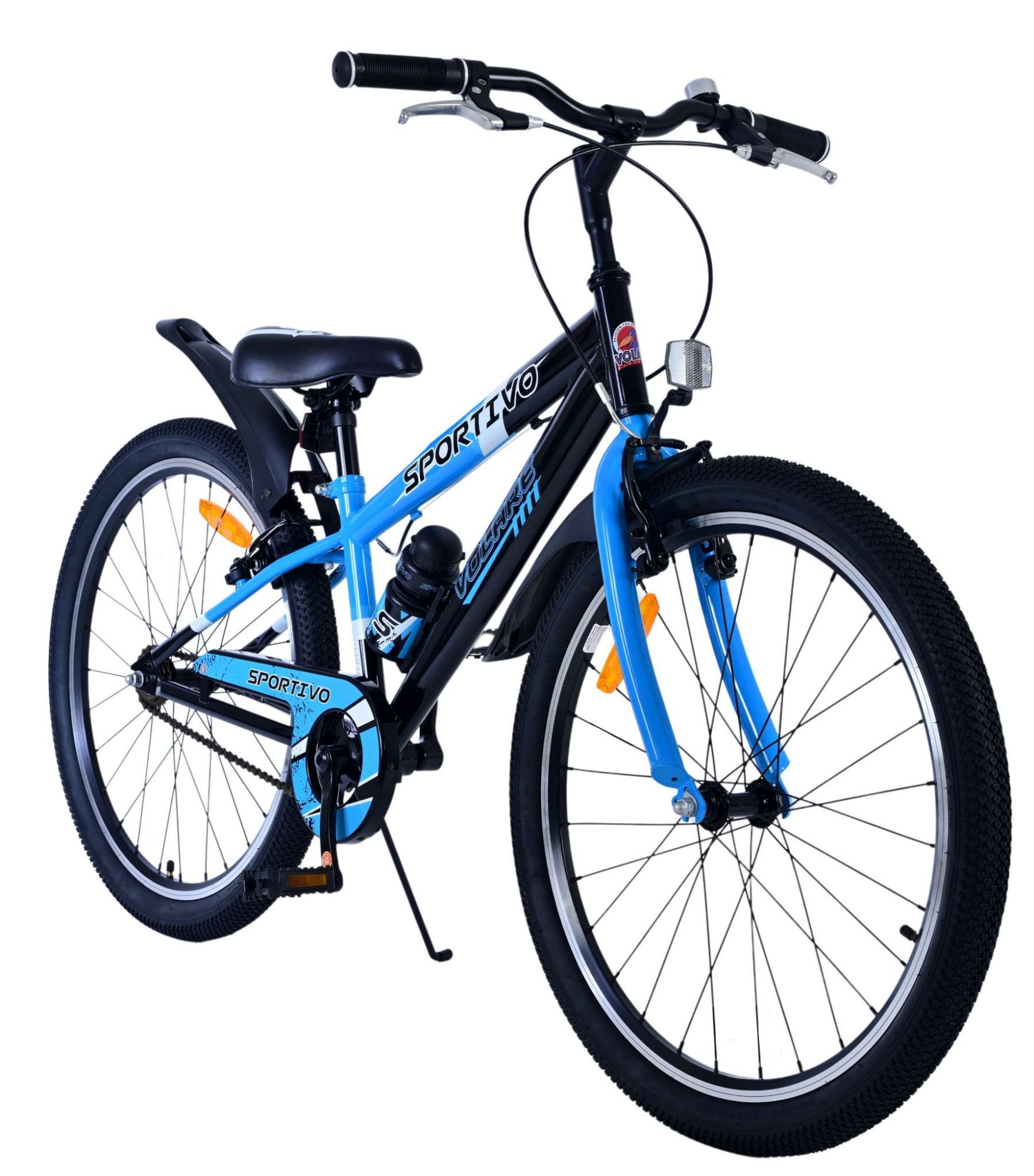 Volare Sportivo Kinderfiets - Jongens - 24 inch - Zwart Blauw - Twee Handremmen 5 Volare Sportivo Kinderfiets - Jongens - 24 inch - Zwart Blauw - Twee Handremmen - Afbeelding 5