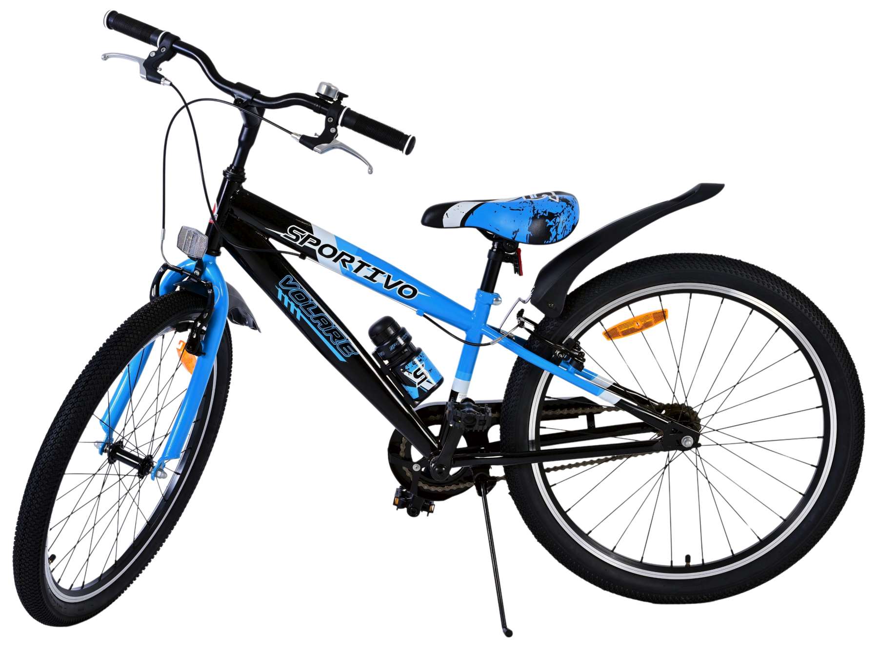 Volare Sportivo Kinderfiets - Jongens - 24 inch - Zwart Blauw - Twee Handremmen 8 Volare Sportivo Kinderfiets - Jongens - 24 inch - Zwart Blauw - Twee Handremmen - Afbeelding 8