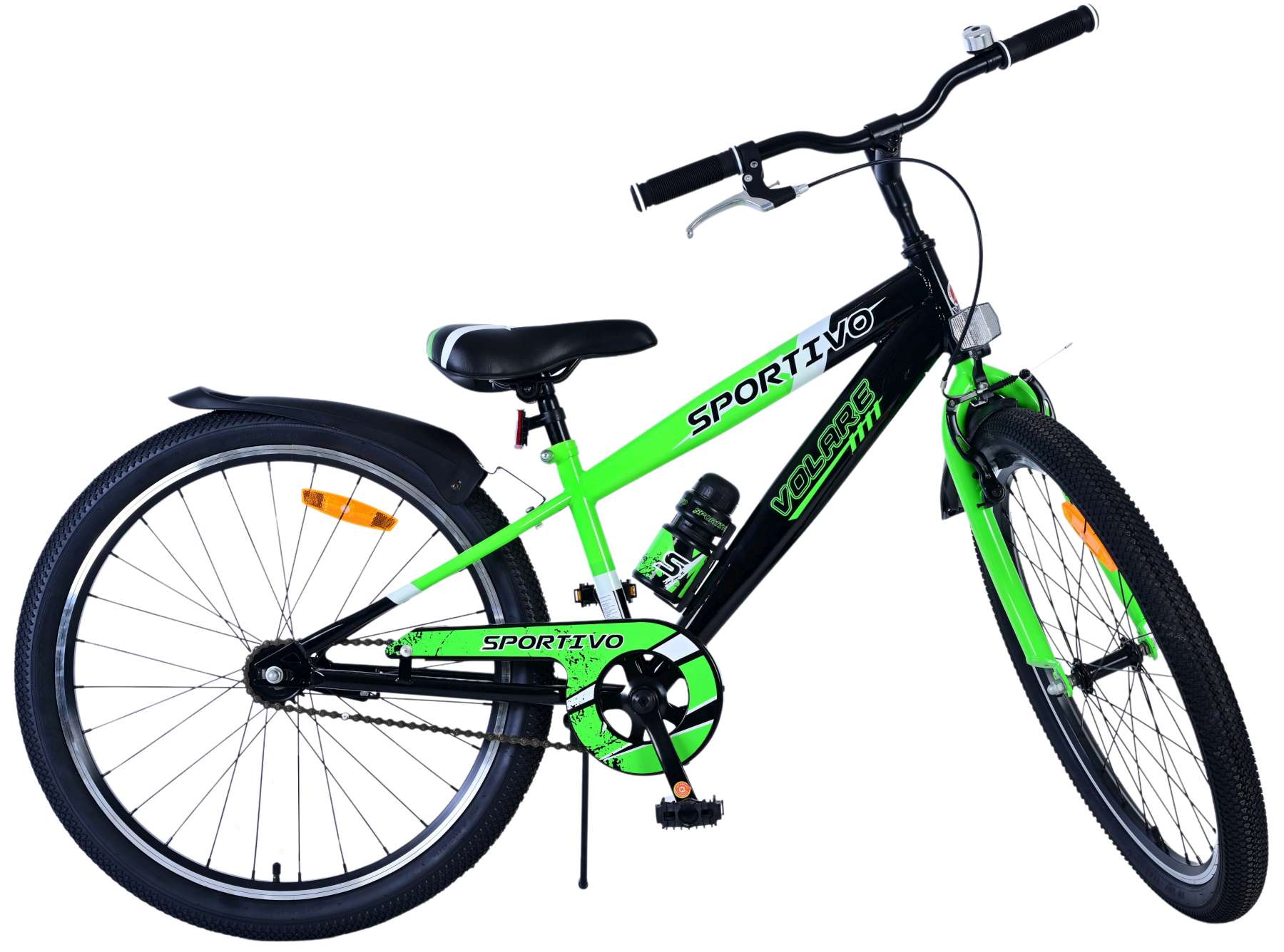 Volare Sportivo Kinderfiets - Jongens - 24 inch - Zwart Groen 2 Volare Sportivo Kinderfiets - Jongens - 24 inch - Zwart Groen - Afbeelding 2