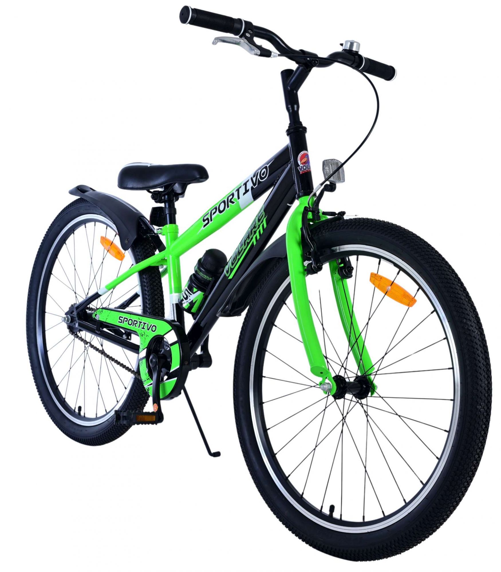 Volare Sportivo Kinderfiets - Jongens - 24 inch - Zwart Groen 7 Volare Sportivo Kinderfiets - Jongens - 24 inch - Zwart Groen - Afbeelding 7