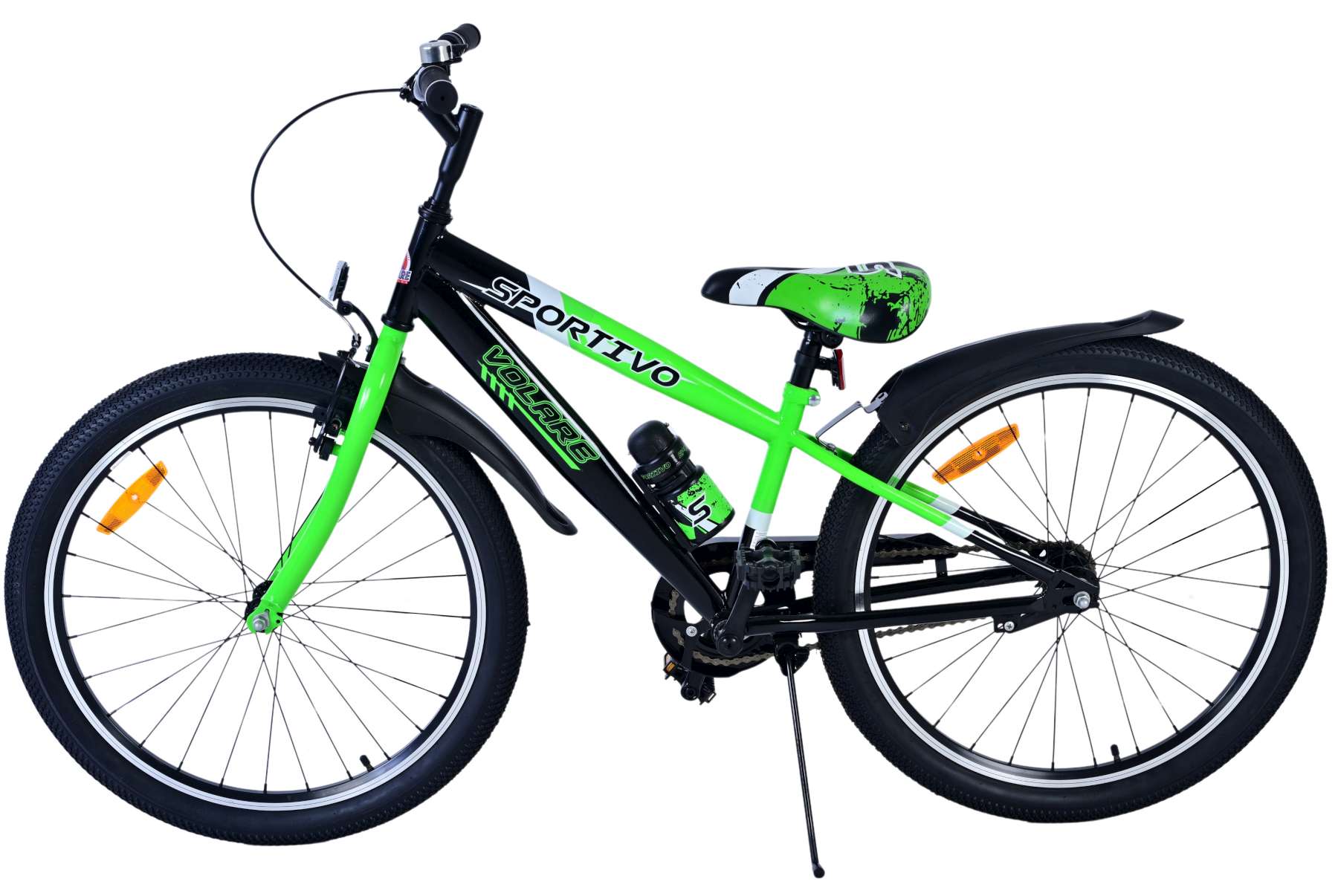 Volare Sportivo Kinderfiets - Jongens - 24 inch - Zwart Groen 5 Volare Sportivo Kinderfiets - Jongens - 24 inch - Zwart Groen - Afbeelding 5