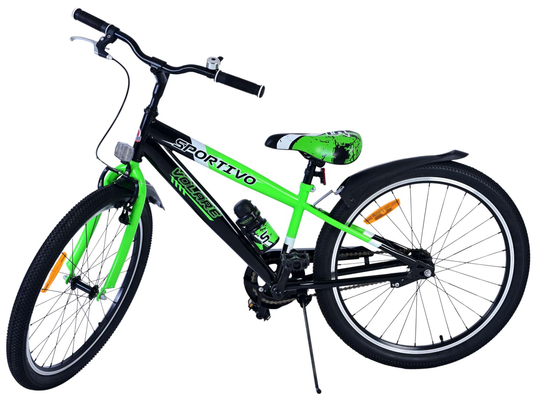 Volare Sportivo Kinderfiets - Jongens - 24 inch - Zwart Groen 4 Volare Sportivo Kinderfiets - Jongens - 24 inch - Zwart Groen - Afbeelding 4