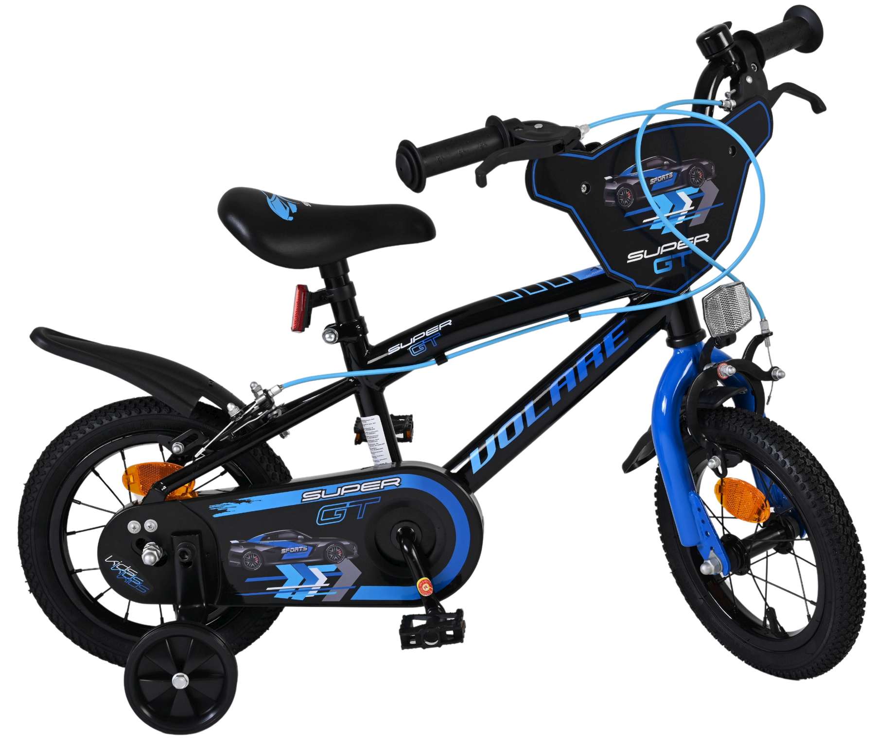 Volare Super GT Kinderfiets - Jongens - 12 inch - Blauw - Twee handremmen 10 Volare Super GT Kinderfiets - Jongens - 12 inch - Blauw - Twee handremmen - Afbeelding 10