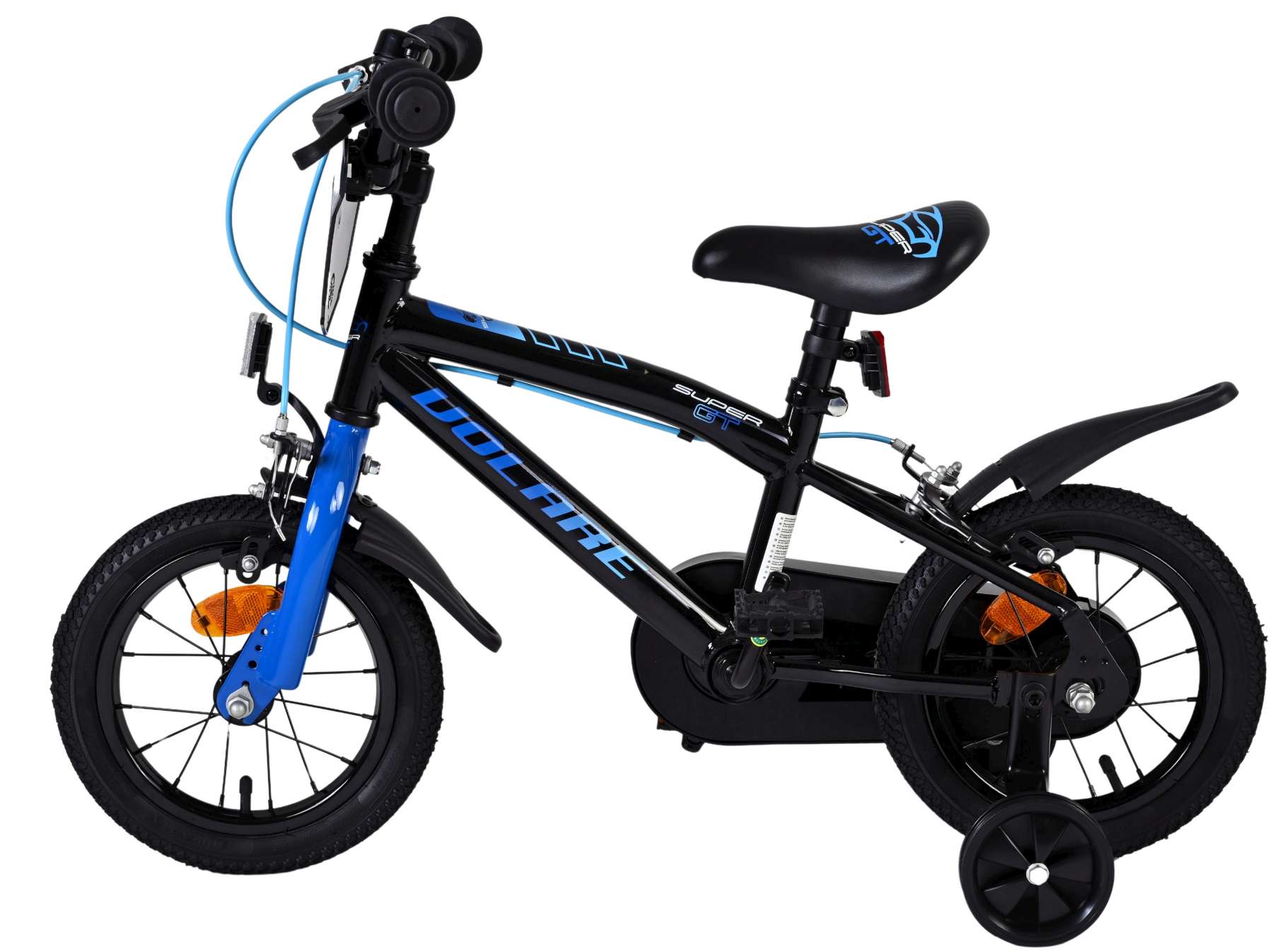 Volare Super GT Kinderfiets - Jongens - 12 inch - Blauw - Twee handremmen 7 Volare Super GT Kinderfiets - Jongens - 12 inch - Blauw - Twee handremmen - Afbeelding 7