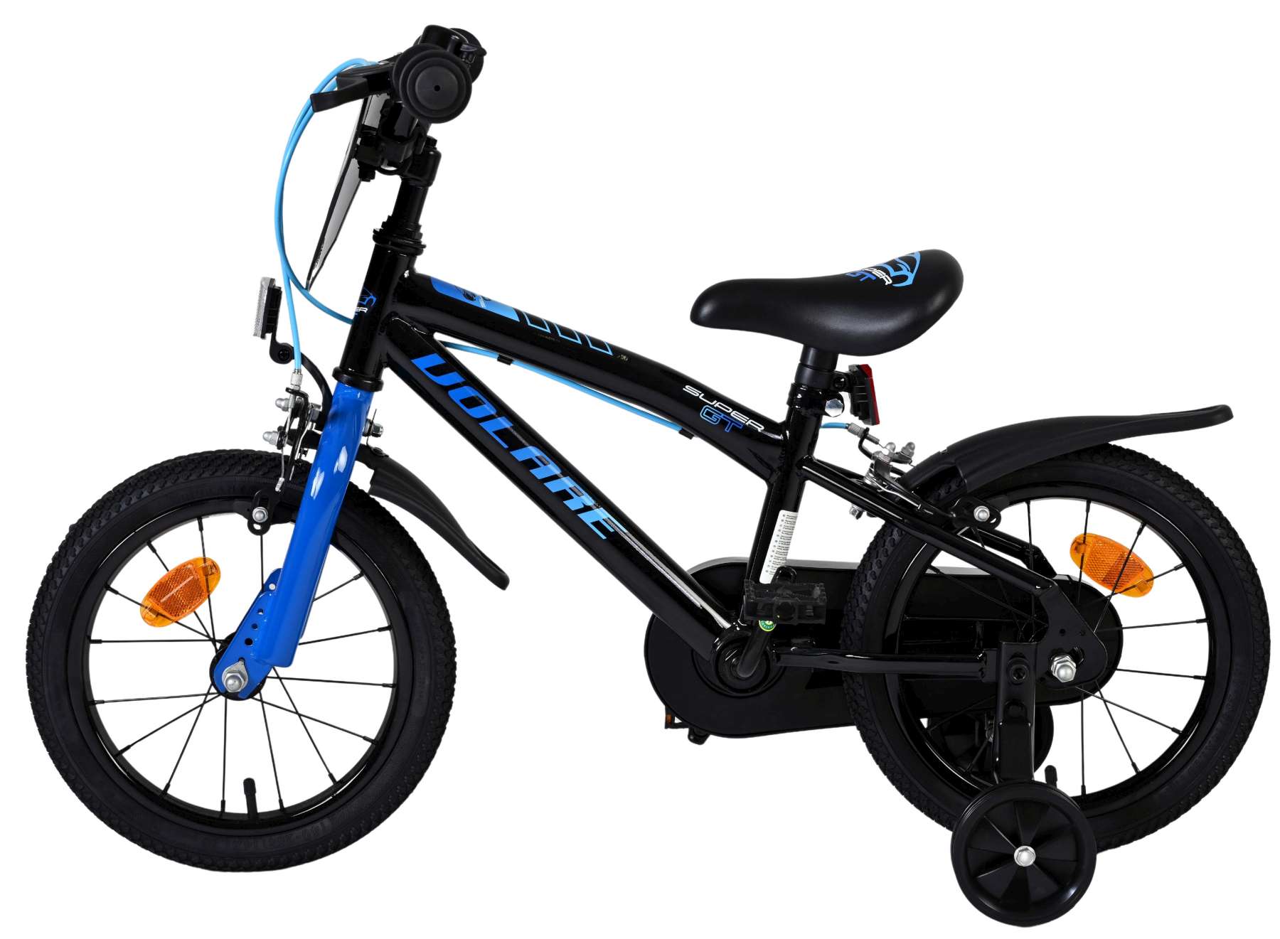 Volare Super GT Kinderfiets - Jongens - 14 inch - Blauw - Twee handremmen 7 Volare Super GT Kinderfiets - Jongens - 14 inch - Blauw - Twee handremmen - Afbeelding 7