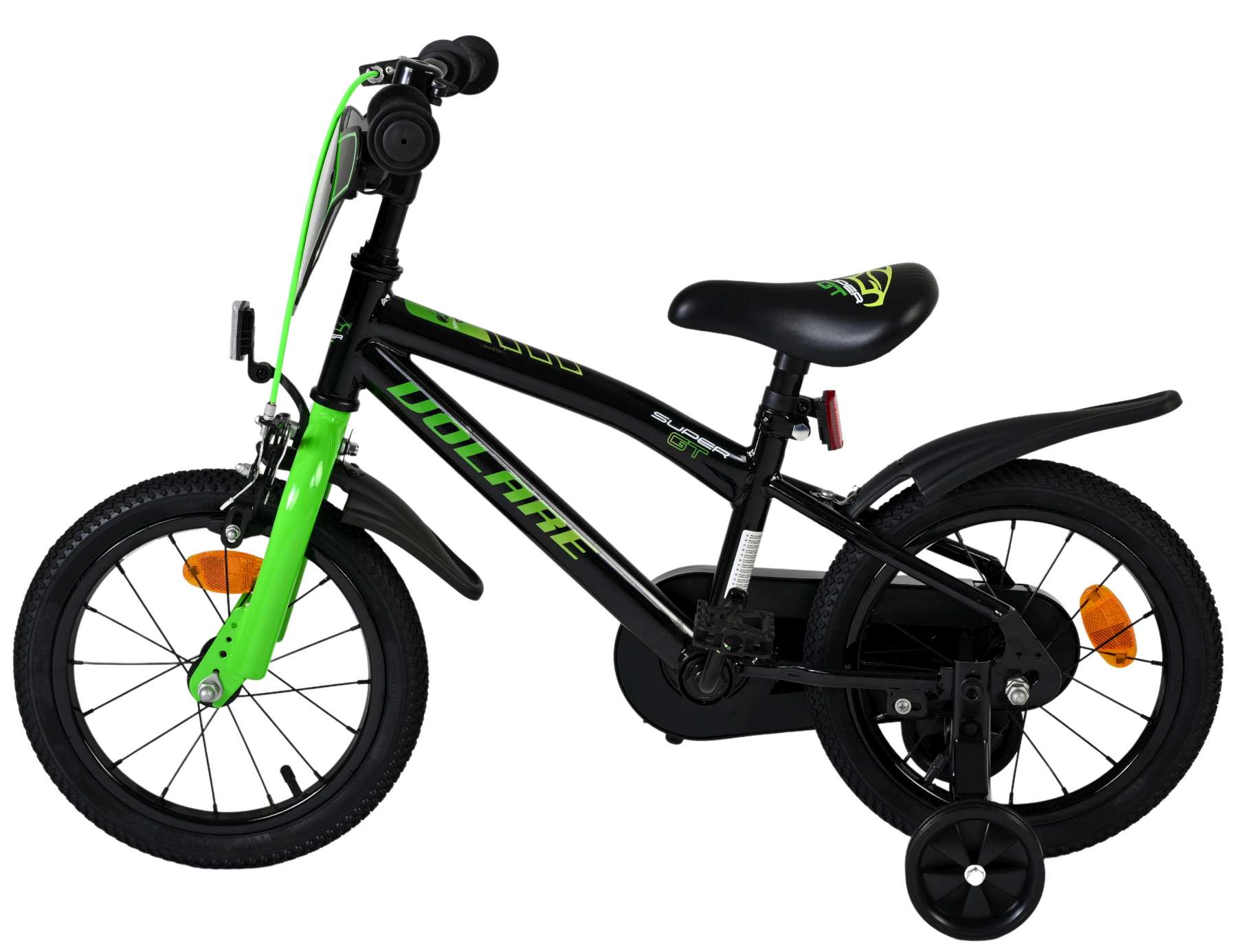 Volare Super GT Kinderfiets - Jongens - 14 inch - Groen 7 Volare Super GT Kinderfiets - Jongens - 14 inch - Groen - Afbeelding 7