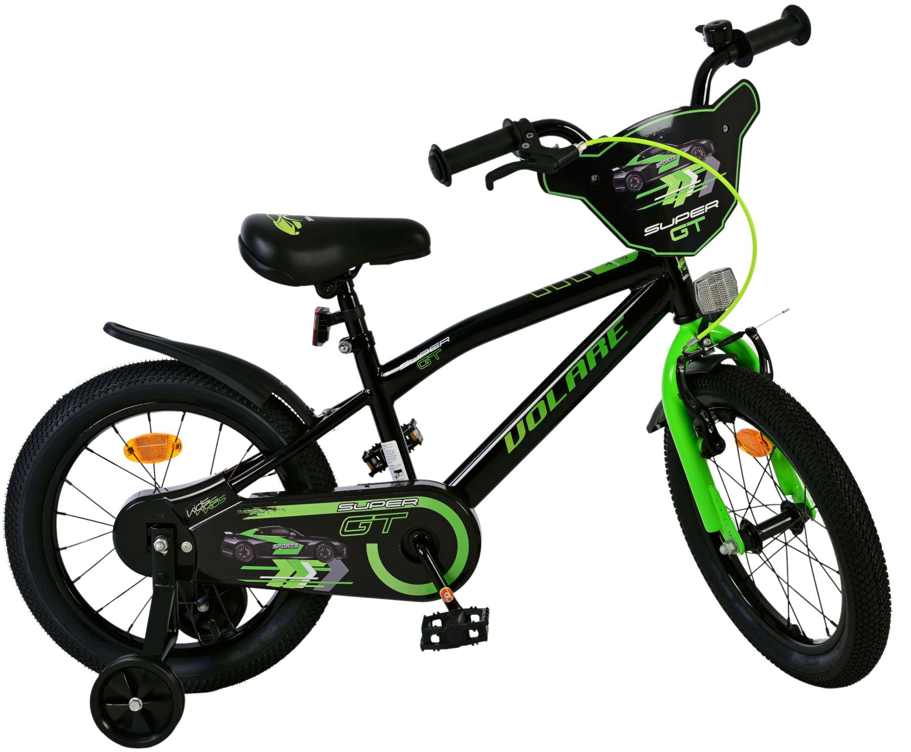 Volare Super GT Kinderfiets - Jongens - 16 inch - Groen 2 Volare Super GT Kinderfiets - Jongens - 16 inch - Groen - Afbeelding 2