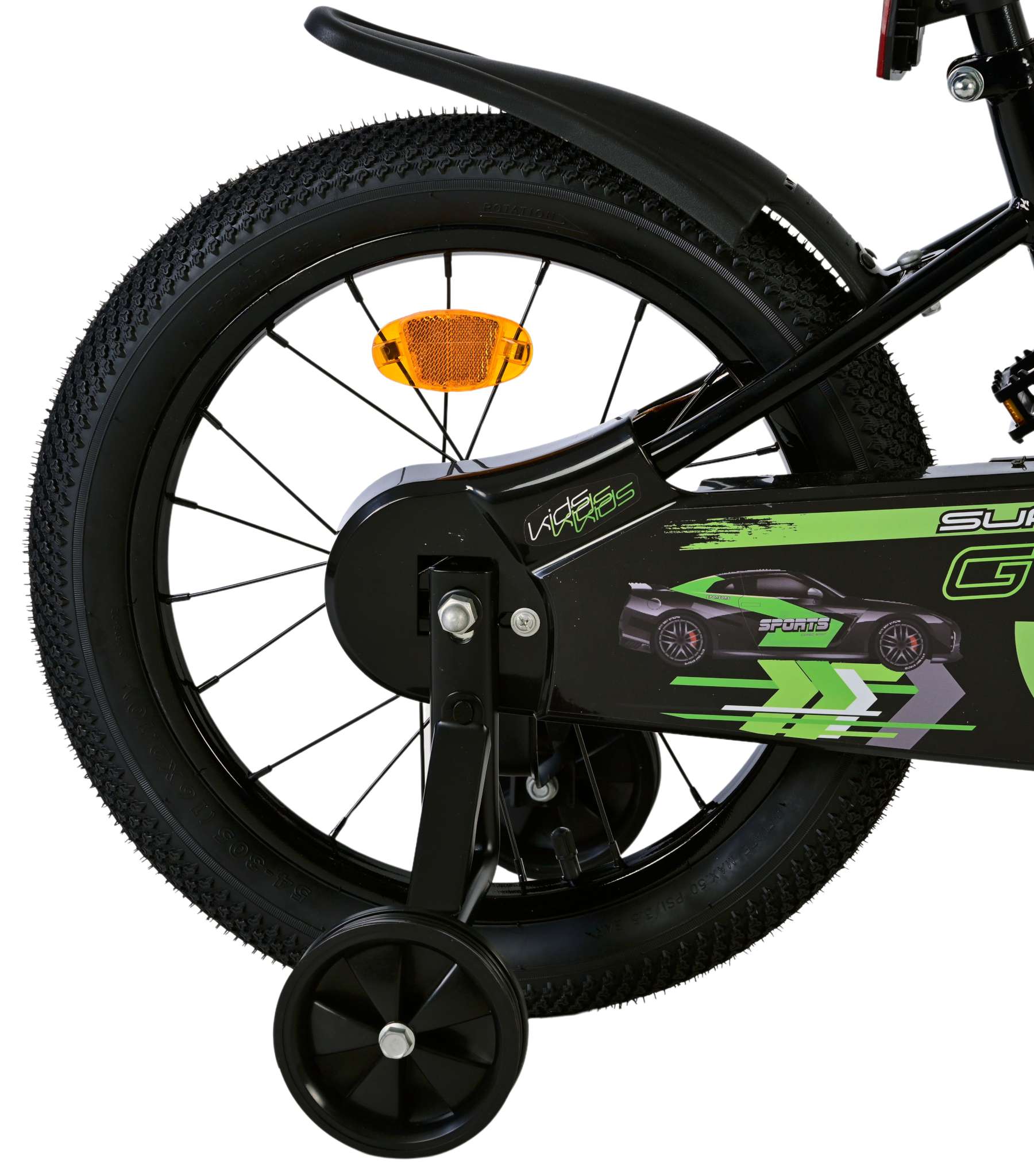 Volare Super GT Kinderfiets - Jongens - 16 inch - Groen 3 Volare Super GT Kinderfiets - Jongens - 16 inch - Groen - Afbeelding 3