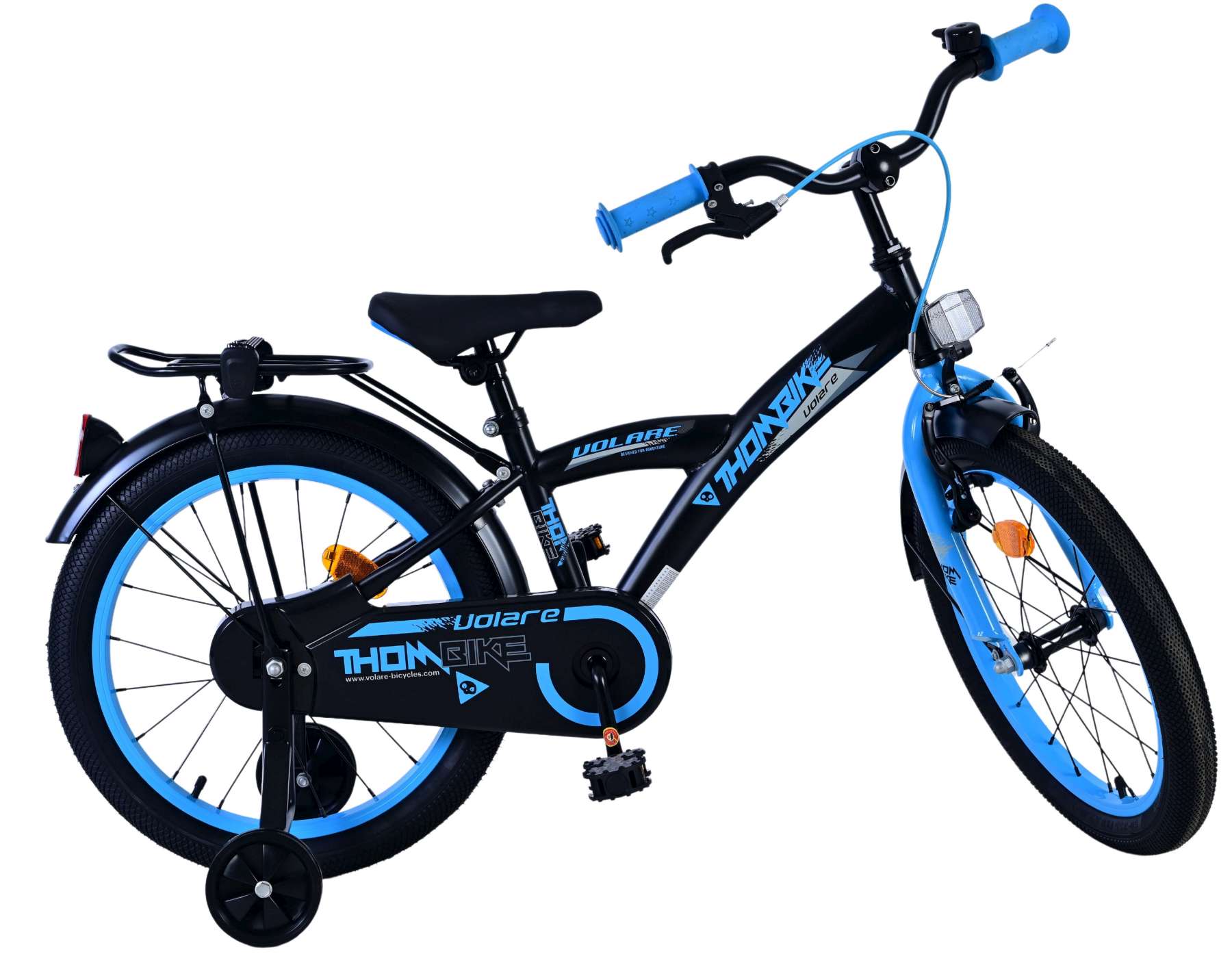 Volare Thombike Kinderfiets - Jongens - 18 inch - Zwart Blauw 2 Volare Thombike Kinderfiets - Jongens - 18 inch - Zwart Blauw - Afbeelding 2